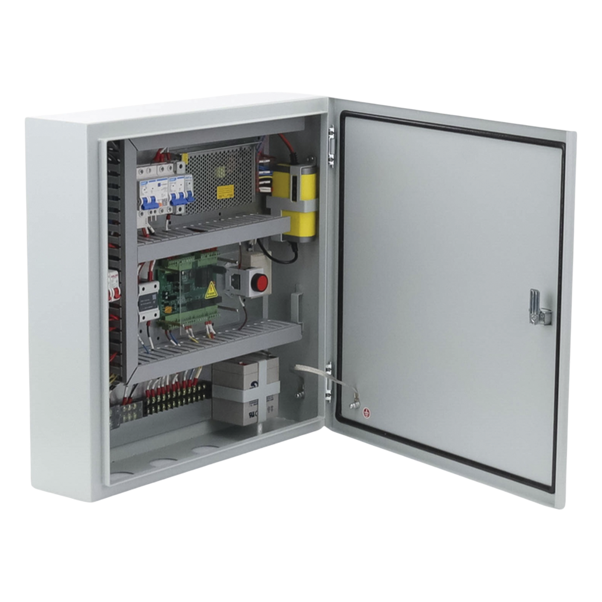 Controlador de Bolardos Hidráulicos / 220 VAC / 4 Bolardos Simultáneos / Activación por Contacto Seco / Entrada de Seguridad Antiobstáculos — ACCESSPRO · SKU XB-4HBL-C