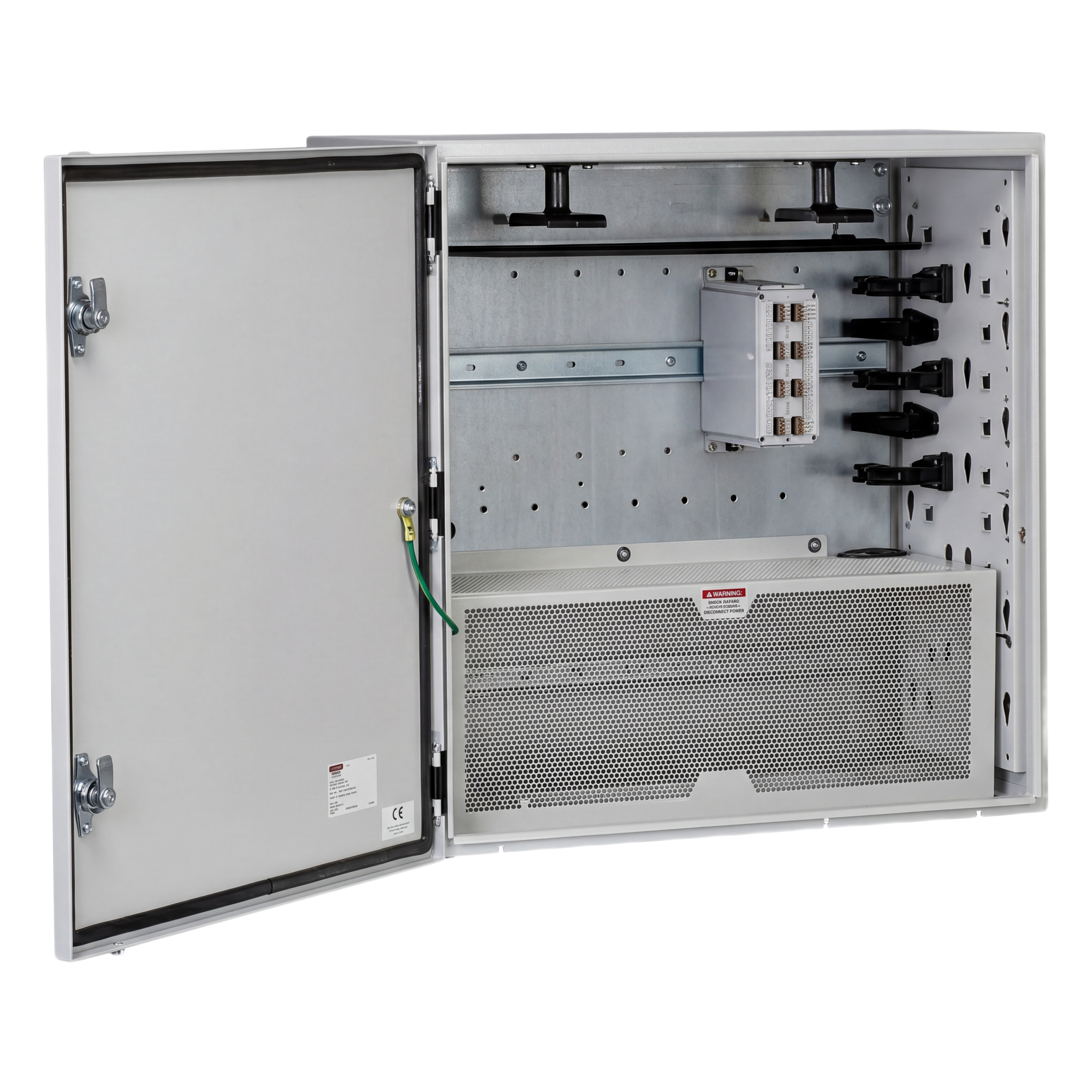 Gabinete de Zona de Red / IP66 / UL 4/12/4X / Acero 610 x 295 x 610 mm (24 x 11.6 x 24 in) / Rieles DIN / Puerta Reversible — PANDUIT · SKU Z22C-S