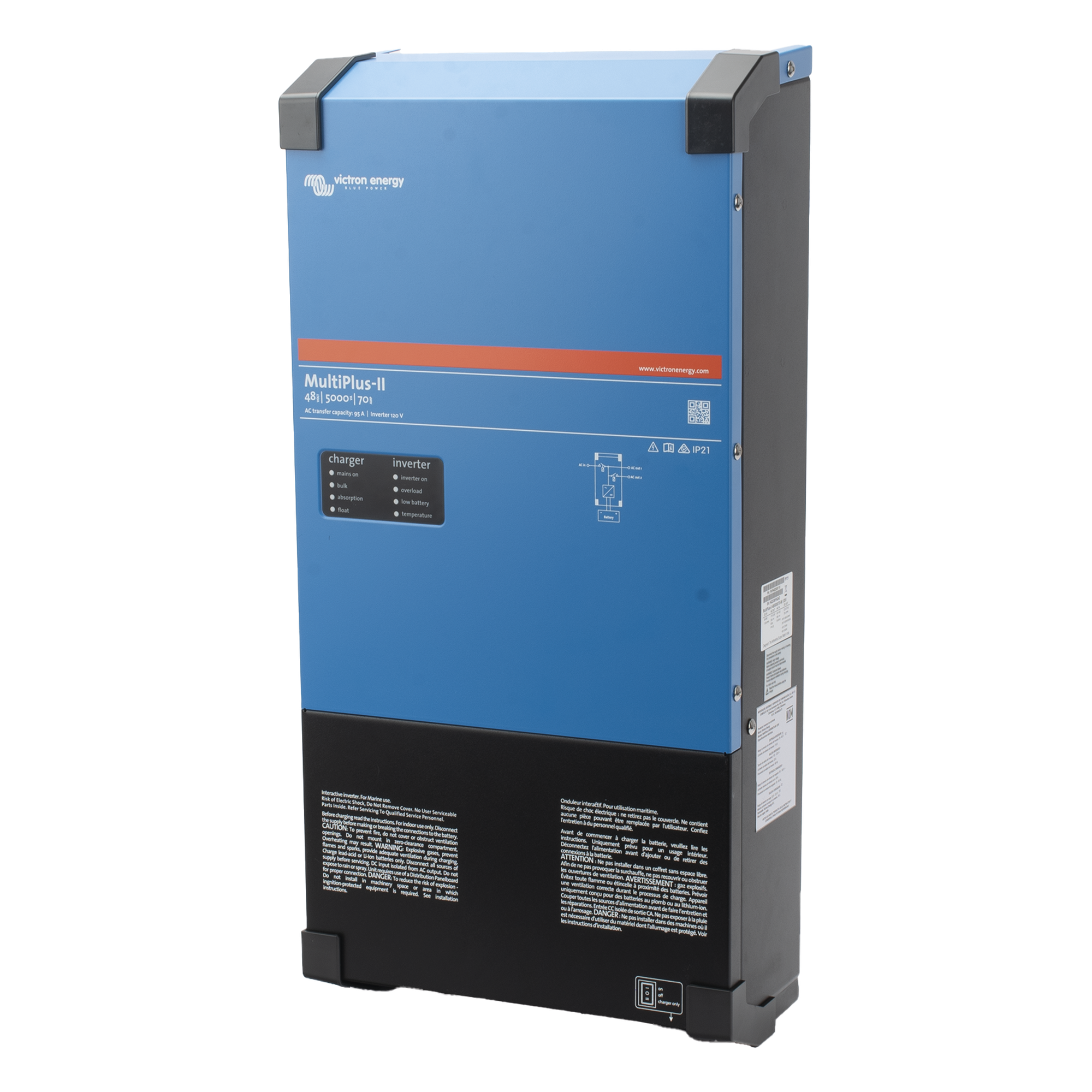 MultiPlus-II 48/5000/70-95 / Inversor Cargador de Onda Pura / Entrada 48 Vcc / Salida 4000 W 120 Vca  60 Hz