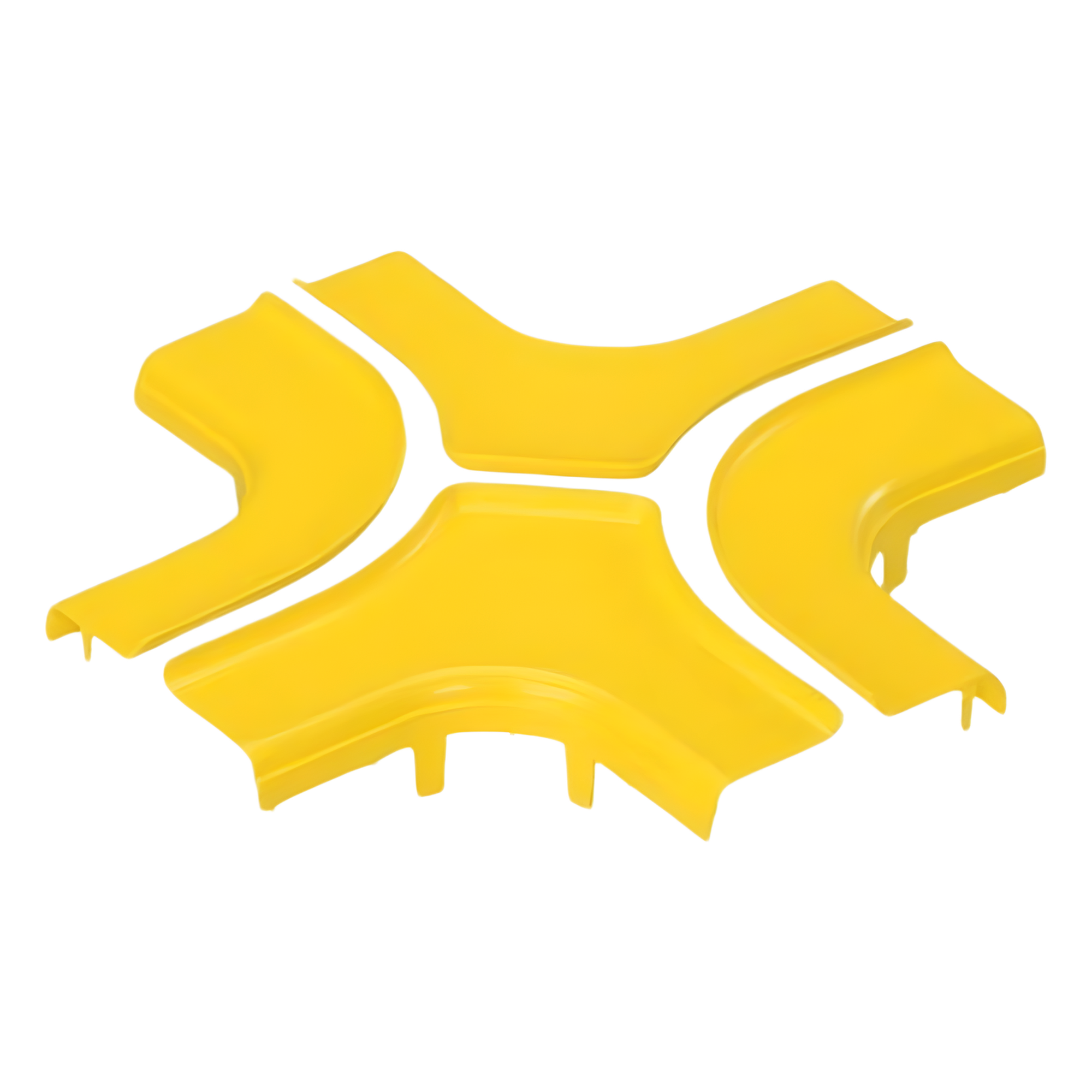 Tapa Dividida para Accesorio de 4 Vías / Instalación Sin Herramientas / Abertura 3/4" (19 mm) / Grado 94V-0 / Sistema 4x4 / Ángulo 90° — PANDUIT · SKU FRFWCSC4LYL