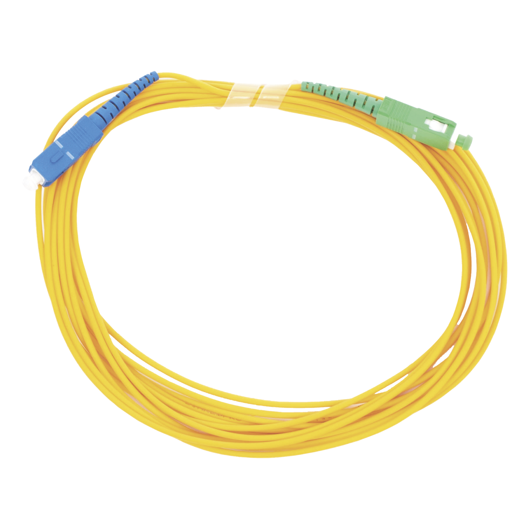 Jumper de Fibra Óptica / Monomodo OS2 G.652D / SC/UPC-SC/APC / Simplex 2mm / 5 m (16.40 ft) / PVC Amarillo — LINKEDPRO BY EPCOM · SKU LP-FO-SCU-SCA-05