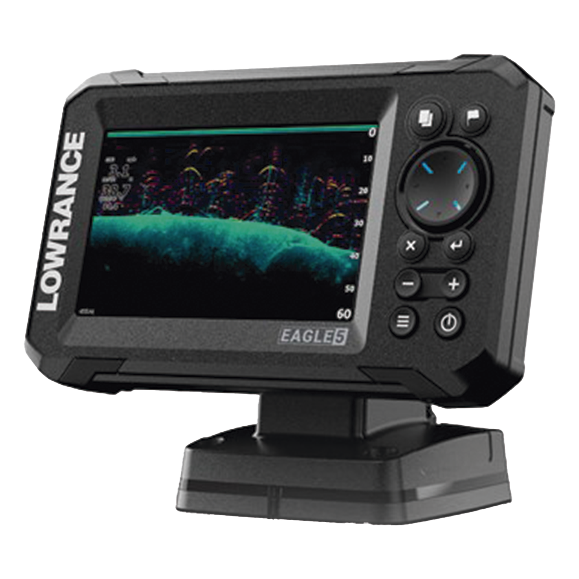 Ecosonda / Pantalla IPS 5 pulgadas / Transductor 50/200 kHz / CHIRP / DownScan 800 kHz / C-MAP Discover