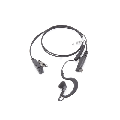 Micrófono-Audífono Profesional / Gancho Ajustable en Forma de G / Cable con Resorte / PTT de Solapa / Compatible con Radios Hytera y Telox