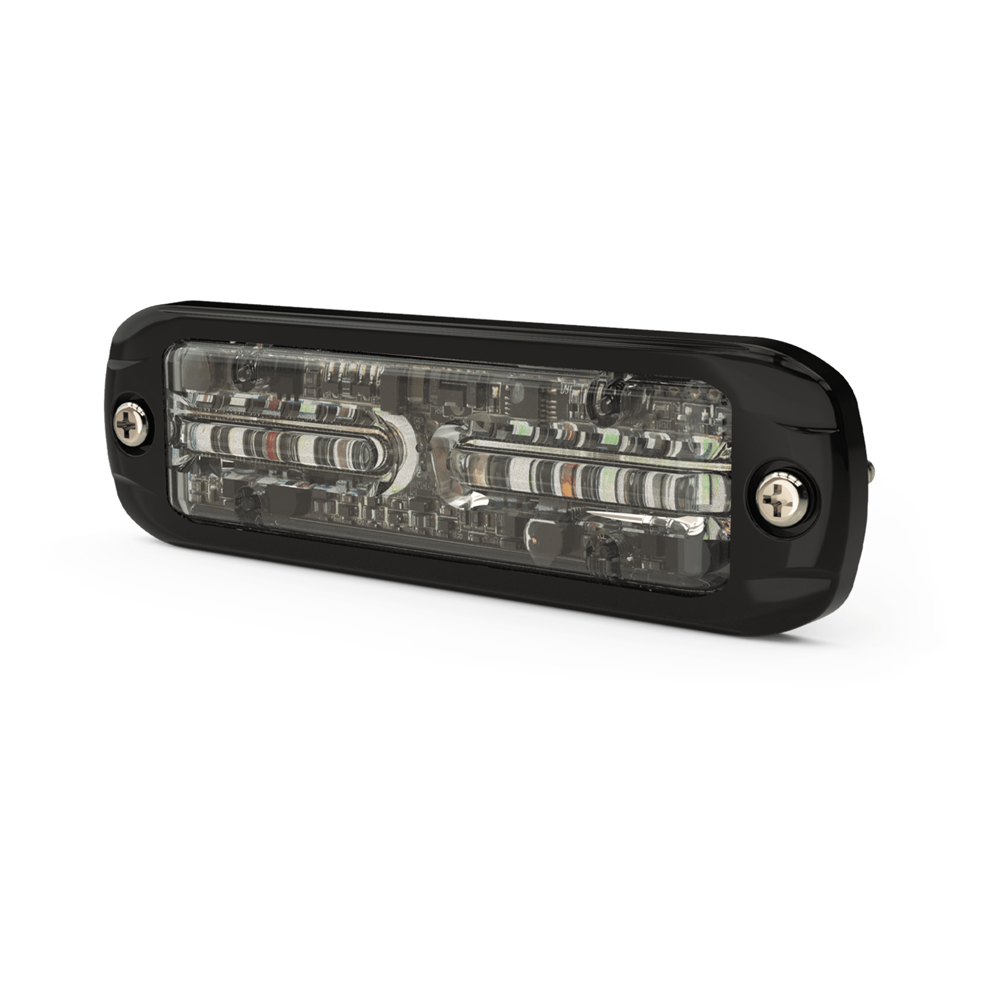 Luz LED Direccional de Advertencia / 12 LED / Ámbar/Violeta / 12-24 VDC / Perfil Ultrabajo / -40°C a +65°C (-40°F a +149°F) — ECCO · SKU ED3802AH