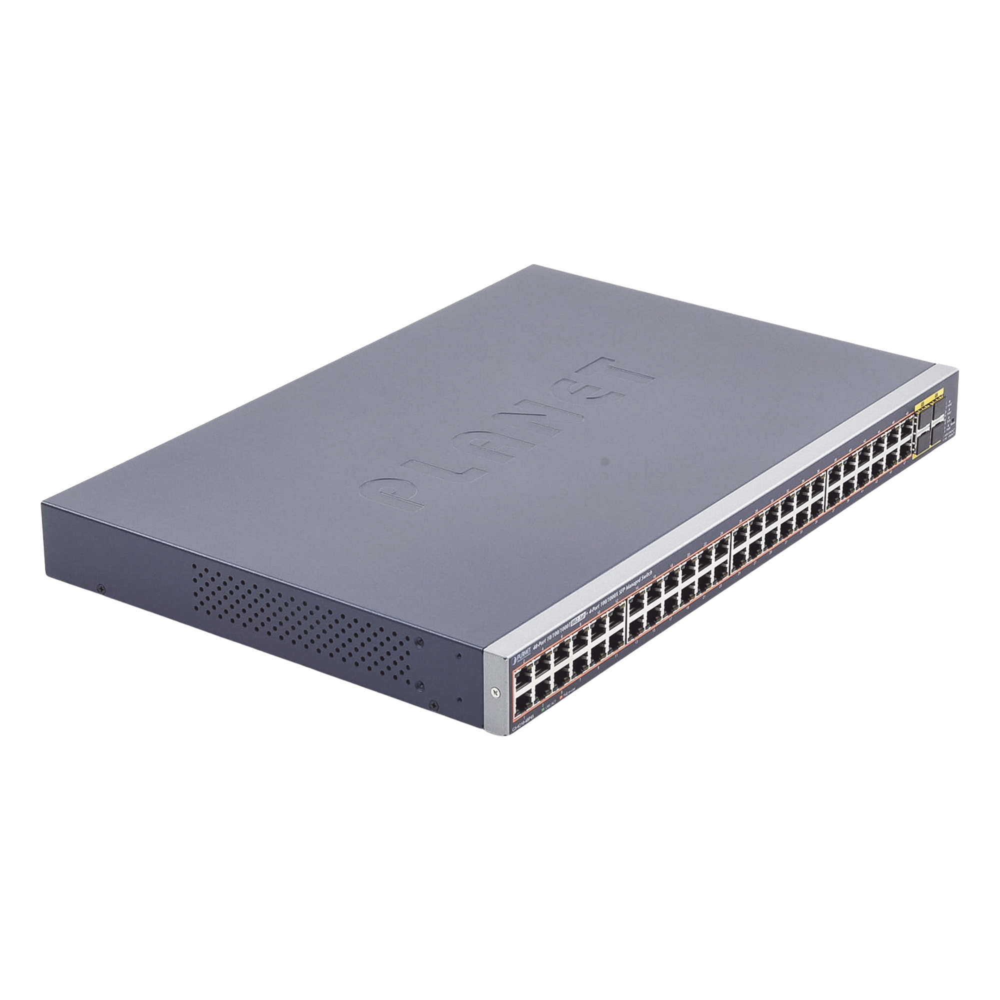 Switch Administrable de 48-Puertos 10/100/1000T 802.3at PoE + 4-Puertos 100/1000BASE-X SFP / 440W