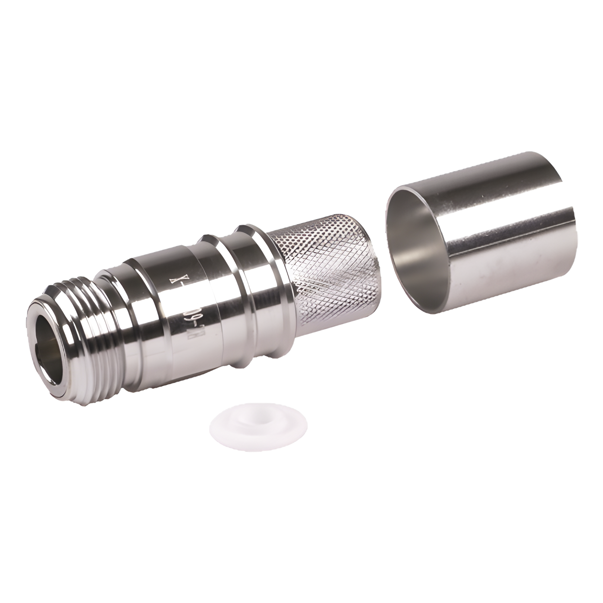 Conector Coaxial N Hembra / Plegable / Pin Cautivo Sin Soldadura / 50 Ohm / Para Cable LMR600-LP600 — Times Microwave · SKU EZ-600-NF-X