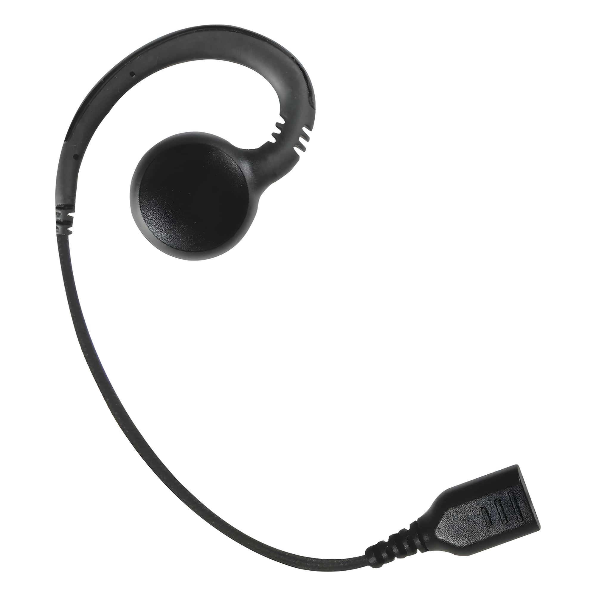Auricular de Gancho / Altavoz Giratorio 360° / Cable de Fibra Trenzada / Conector SNAP / Compatible con Micrófono de Solapa Serie SNAP — PRYME · SKU SNP-GH