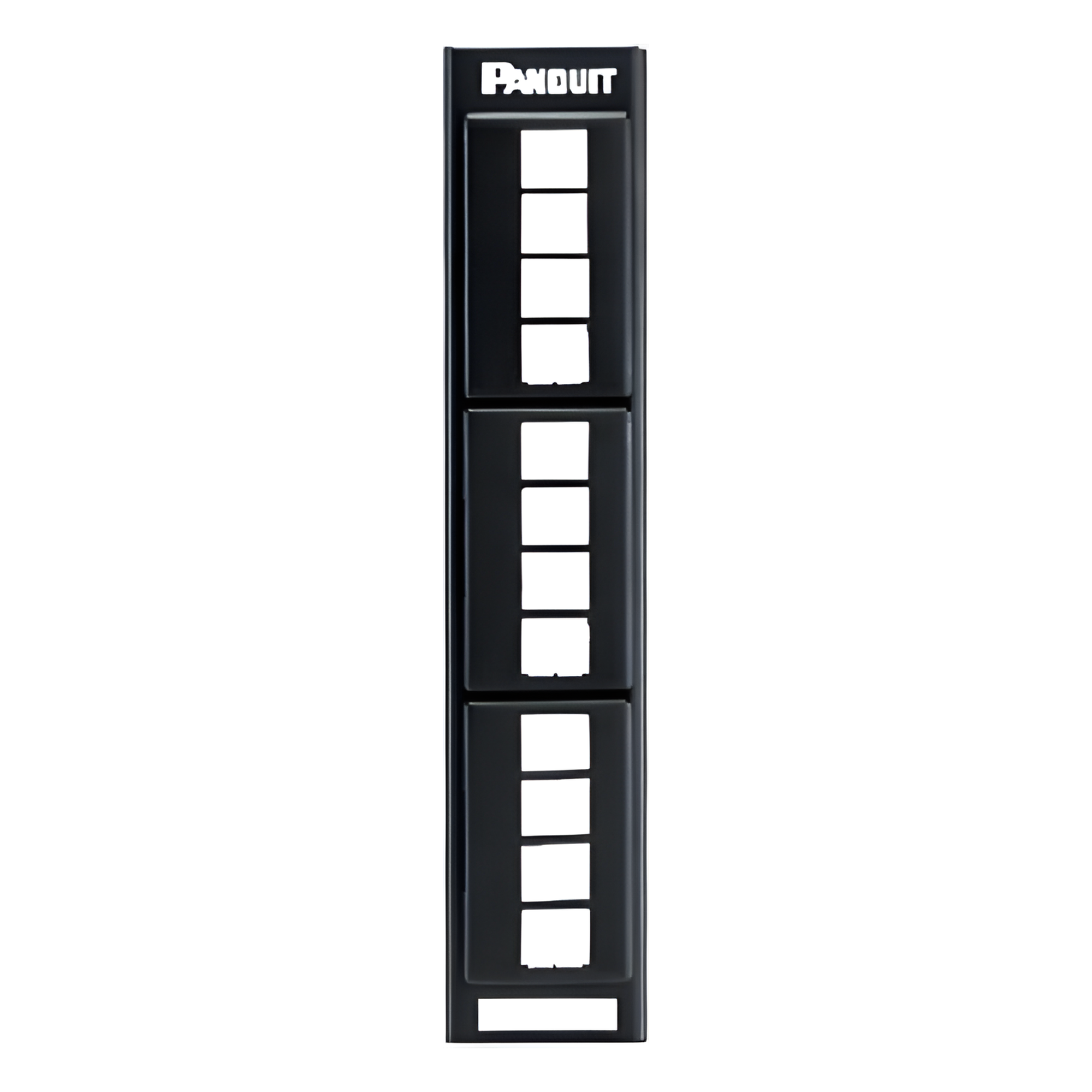 Panel de Parcheo Modular Keystone / 12 Puertos / Montaje en Pared / 10.00 pulgadas de Ancho — PANDUIT · SKU NKFP12W
