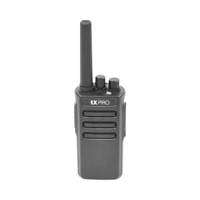 Radio Portátil Analógico / VHF 136-174 MHz / 5W / 16 Canales / Scrambler de Voz / VOX / Batería 2500 mAh — TXPRO · SKU TX-500
