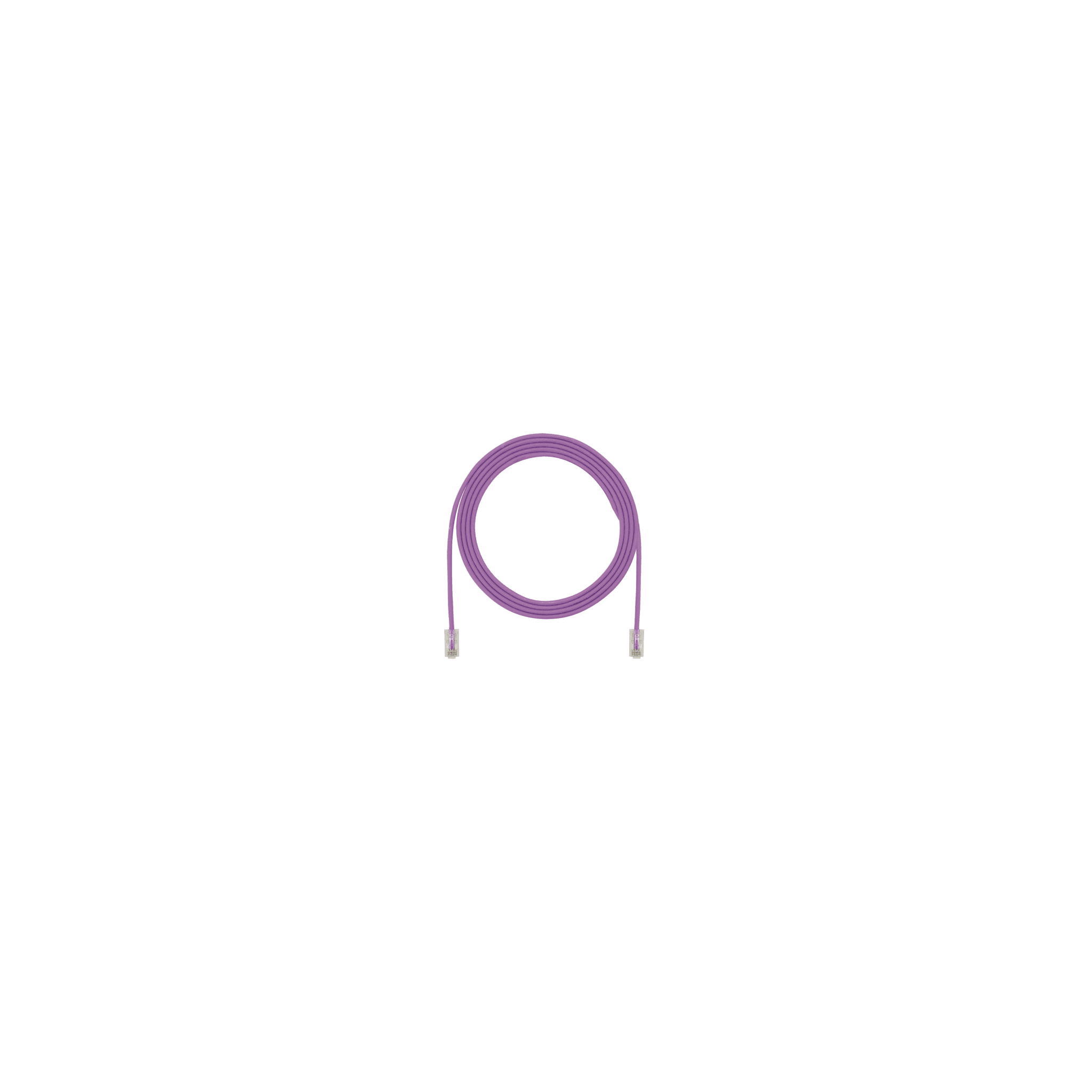 Cable de Parcheo TX6, UTP Cat6, Diámetro Reducido (28AWG), Color Violeta, 20.2 cm (8 Pulgadas)