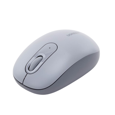 Mouse Inalámbrico 2.4G 800/1200/1600/2400 DPI | Función de 3 botones | Alcance 10m | Silencioso |  Ergonómico | Anti-caída y Anti-interferencias | Batería Alcalina AA incluida  | Color Grey.