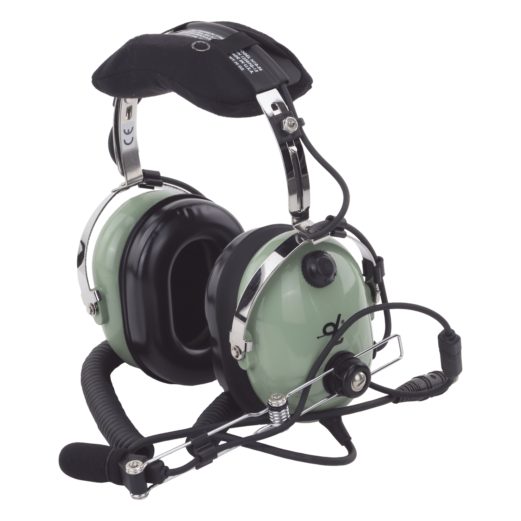 Auriculares de Aviación / Cancelación Activa de Ruido / Reducción 24 dB / Cable Espiral 1.5 m (4.9 ft) / Micrófono M-7A / Certificación FAA TSO