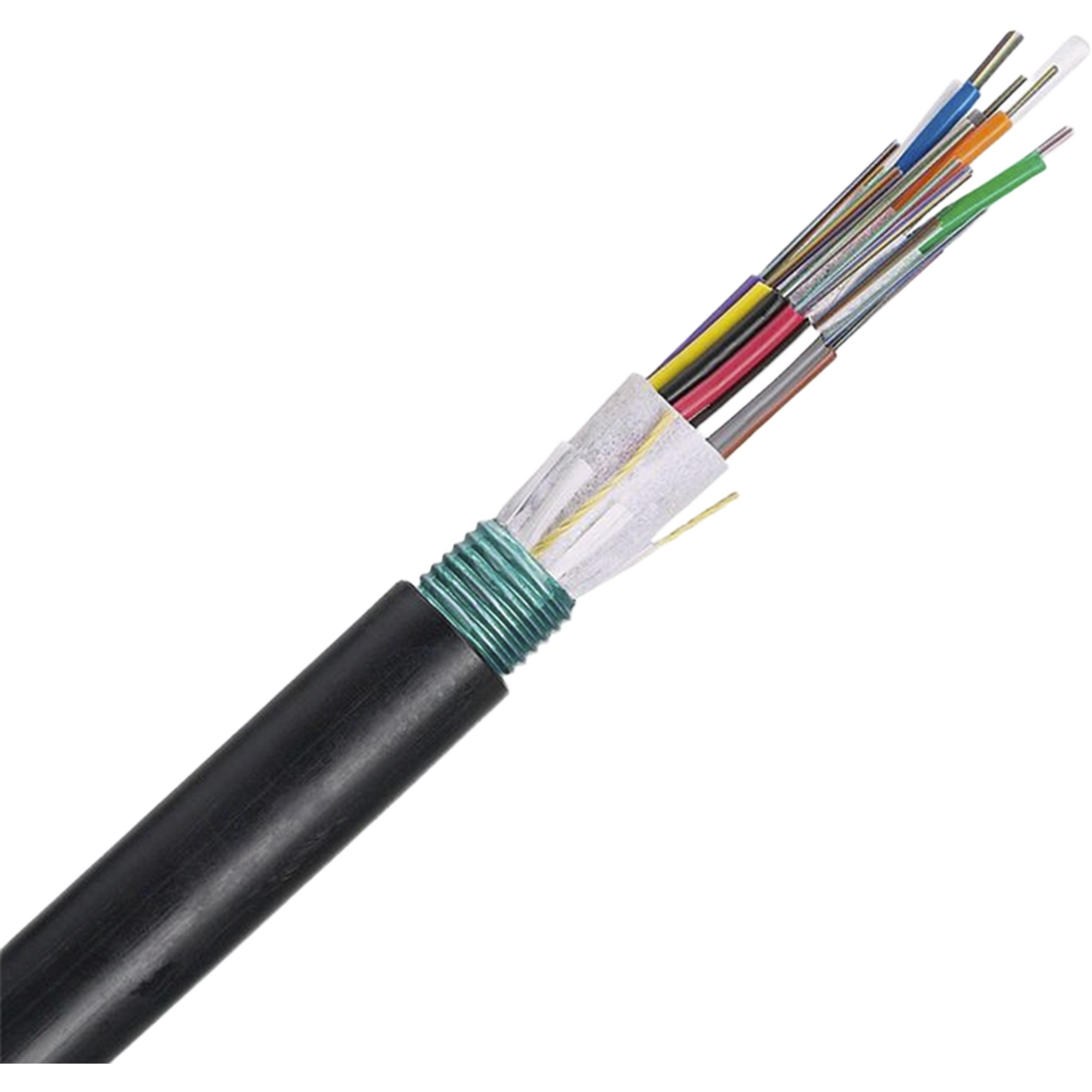 Cable de Fibra Óptica 12 Hilos, OSP (Planta Externa), Armada, MDPE (Polietileno de Media Densidad), Multimodo OM3 50/125 Optimizada, Precio Por Metro
