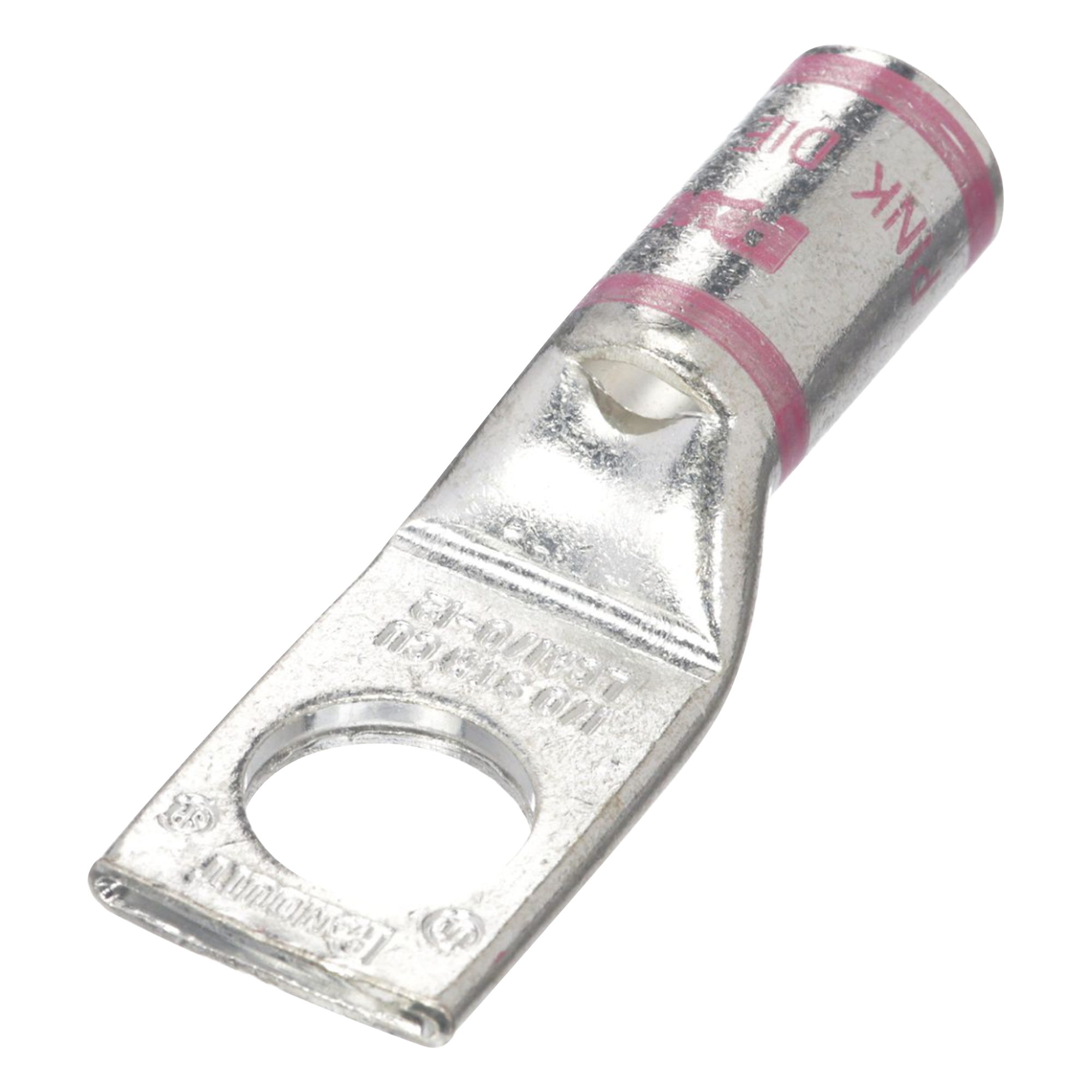 Zapata de Compresión / Calibre 1/0 AWG / Barreno 1/2 pulgada / Acero Galvanizado / 1 Orificio / Talón para Mirilla — PANDUIT · SKU LCA1/0-12-X