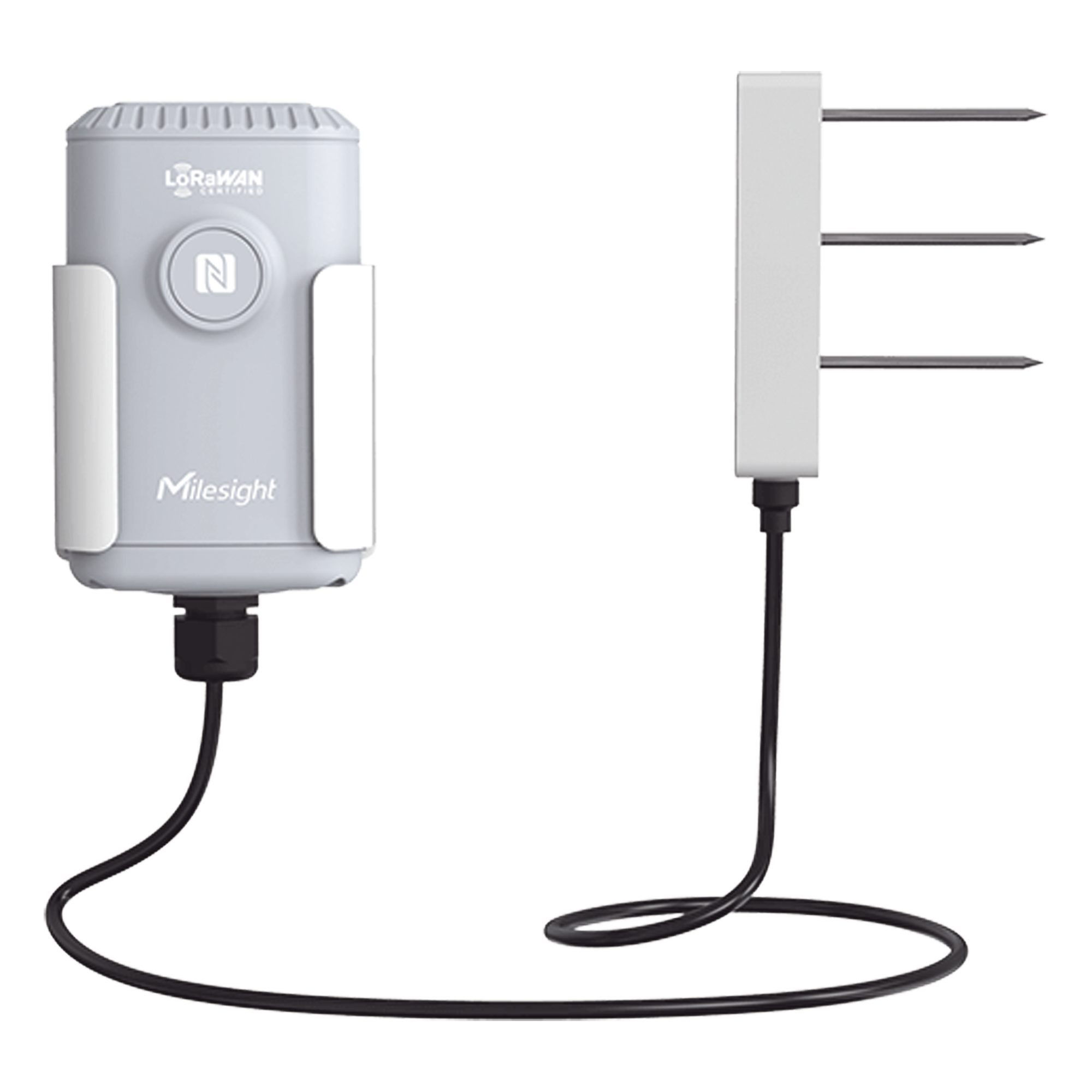 Sensor IoT de Suelo LoRaWAN / Humedad, Temperatura y Conductividad / Sonda FDR / Autonomía 10 Años / NFC / IP67 — MILESIGHT · SKU EM500-SMTC