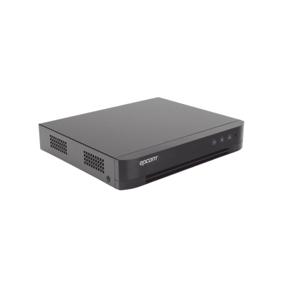 DVR Pentahíbrido / 12 Canales / 8 TURBOHD + 4 IP / 5 Megapixel Lite / Audio Bidireccional por Coaxitron / AcuSense / H.265+ / 1 Bahía HDD 10 TB / Salida HDMI y VGA Full HD