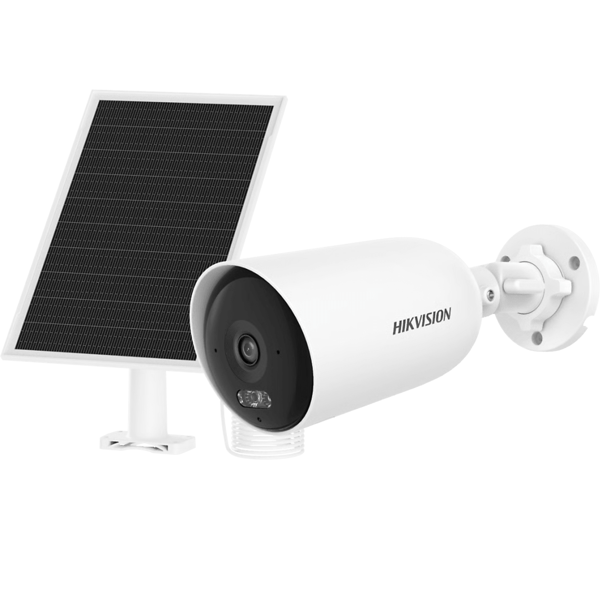 Cámara Bala IP Solar / 4 MP / AOV / Lente 2.8 mm / Iluminación Dual 30 m (98.4 ft) / 4G / IP66 — HIKVISION · SKU DS-2CFS04/4G-SIM
