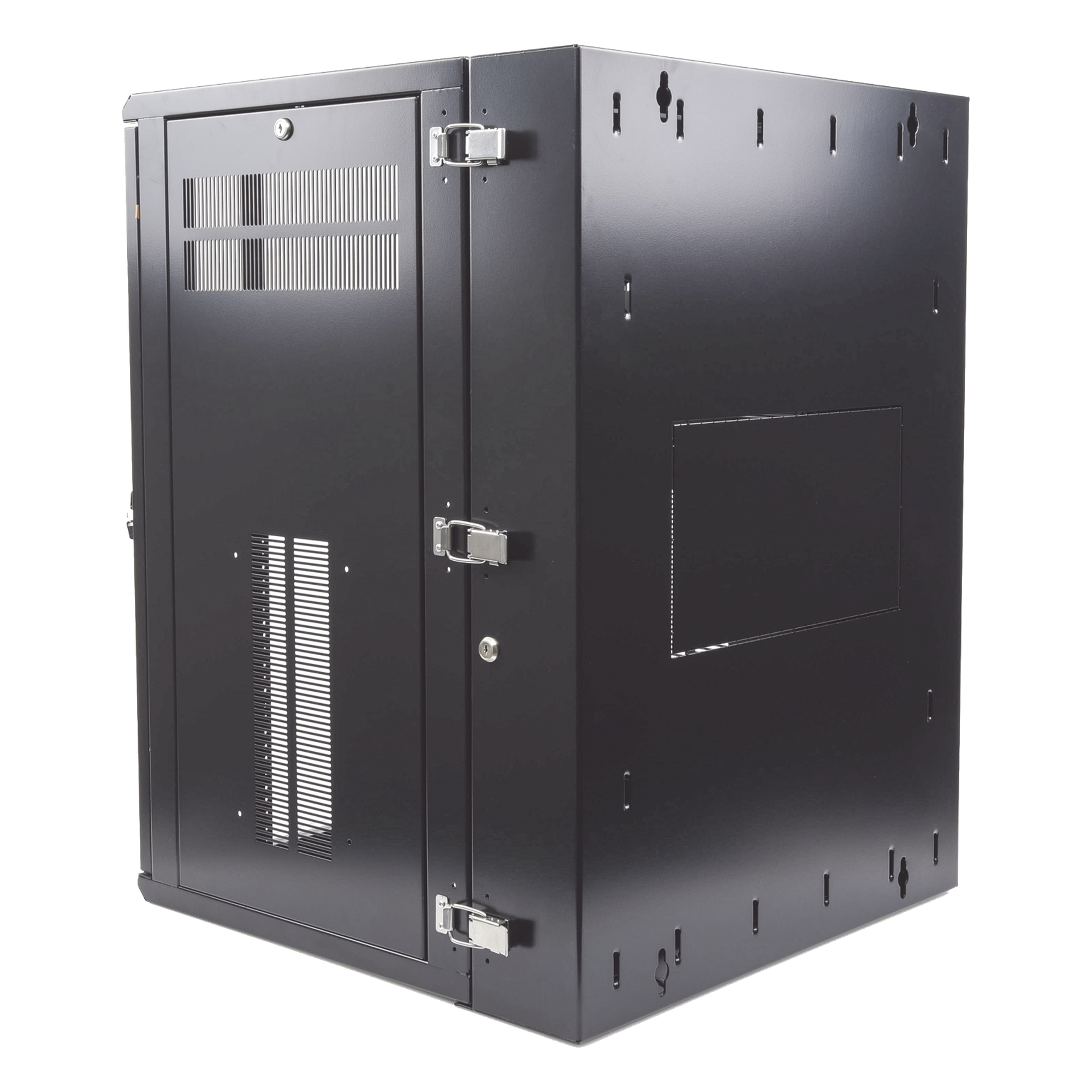 Gabinete de Montaje en Pared / 19in / 18 UR / 635mm (2.08ft) Profundidad / Ventana de Seguridad / 300 lb (136.1 kg) Carga / Acero Negro