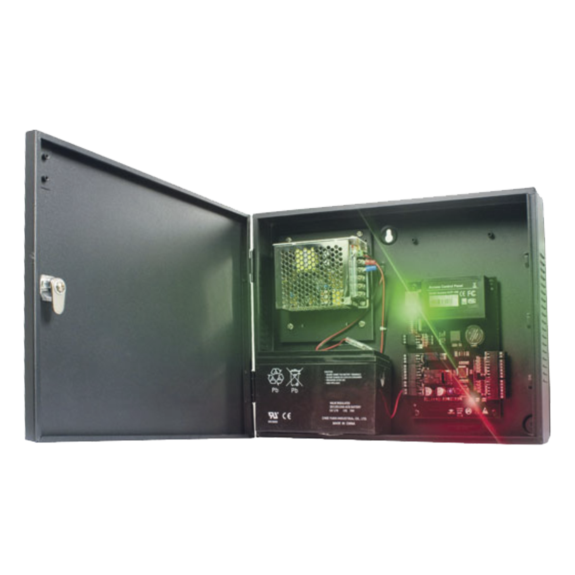 Panel de Control de Acceso / 4 Puertas / 30,000 Tarjetas / TCP-IP y RS485 / Fuente 12VCC 3A / Anti-Passback y Esclusamiento — ZKTECO - AccessPRO · SKU SYSCA-4R-4D