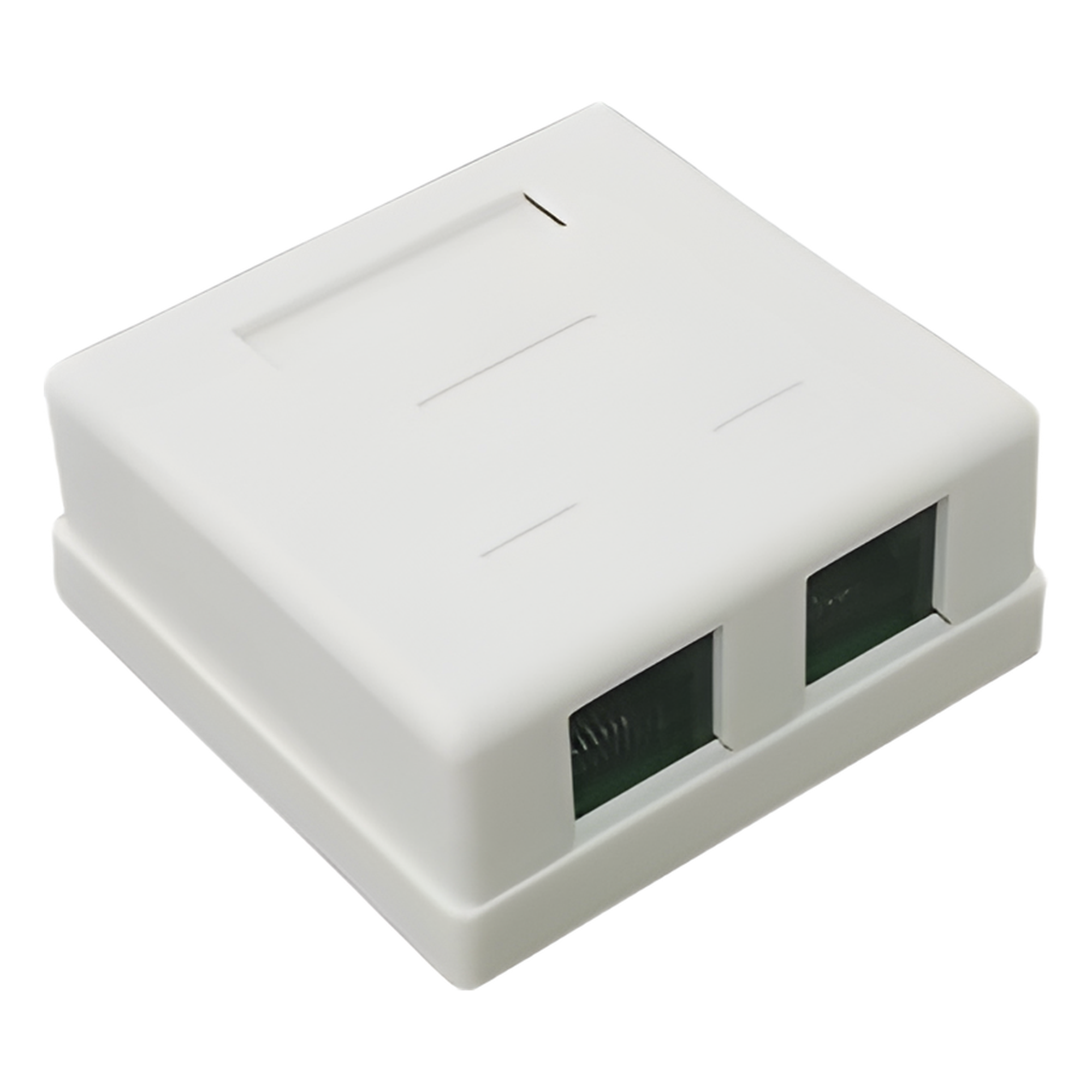 Caja de Pared / 2 Puertos / Cat5e Clase D / RJ11 Telefónico / T568A-B / Superficial — LINKEDPRO BY EPCOM · SKU LP-WP-09