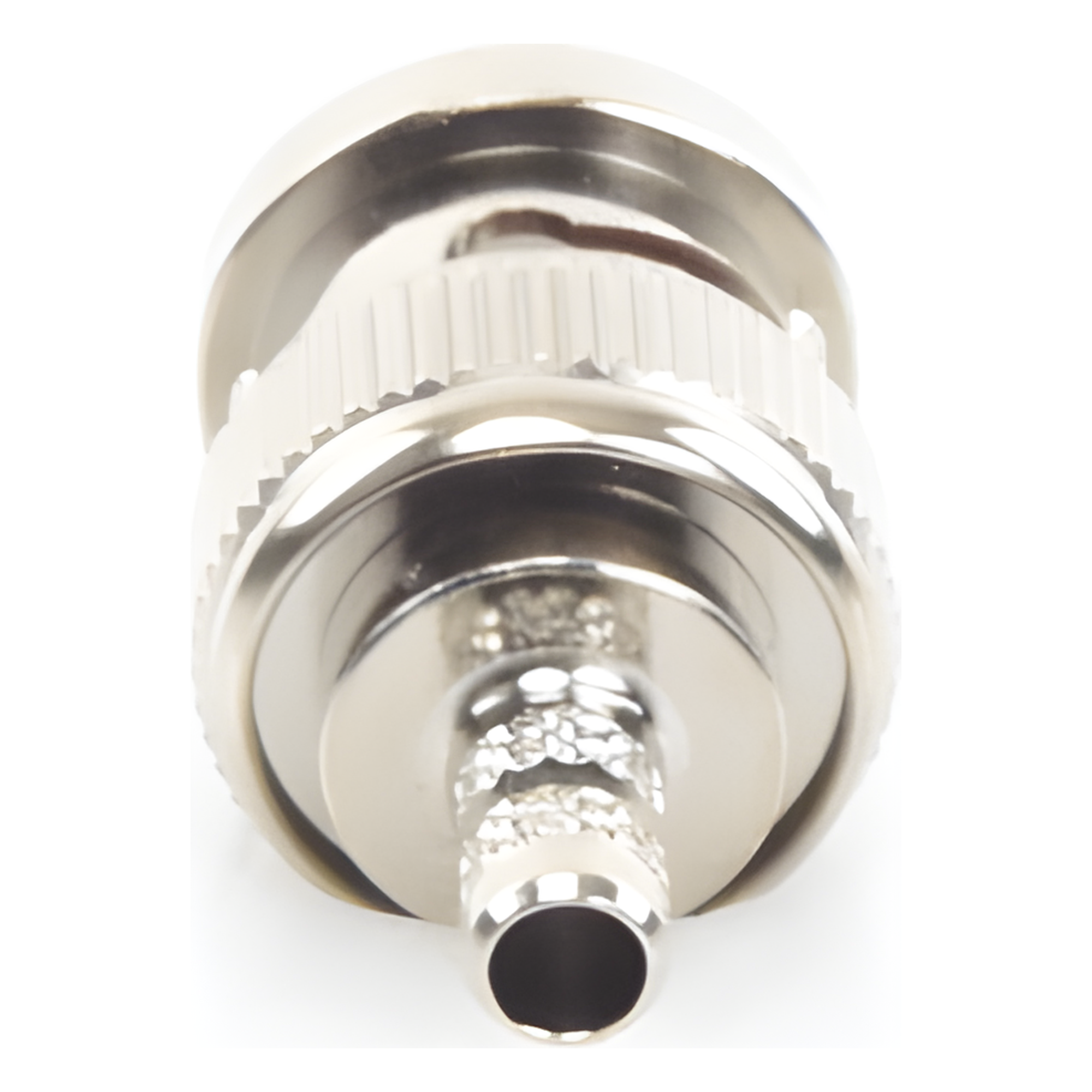 Conector BNC Macho / Anillo Plegable / Bronce Niquelado / Contacto Oro / Para LP-195, LMR-195, RG-58/U, RG-142/U