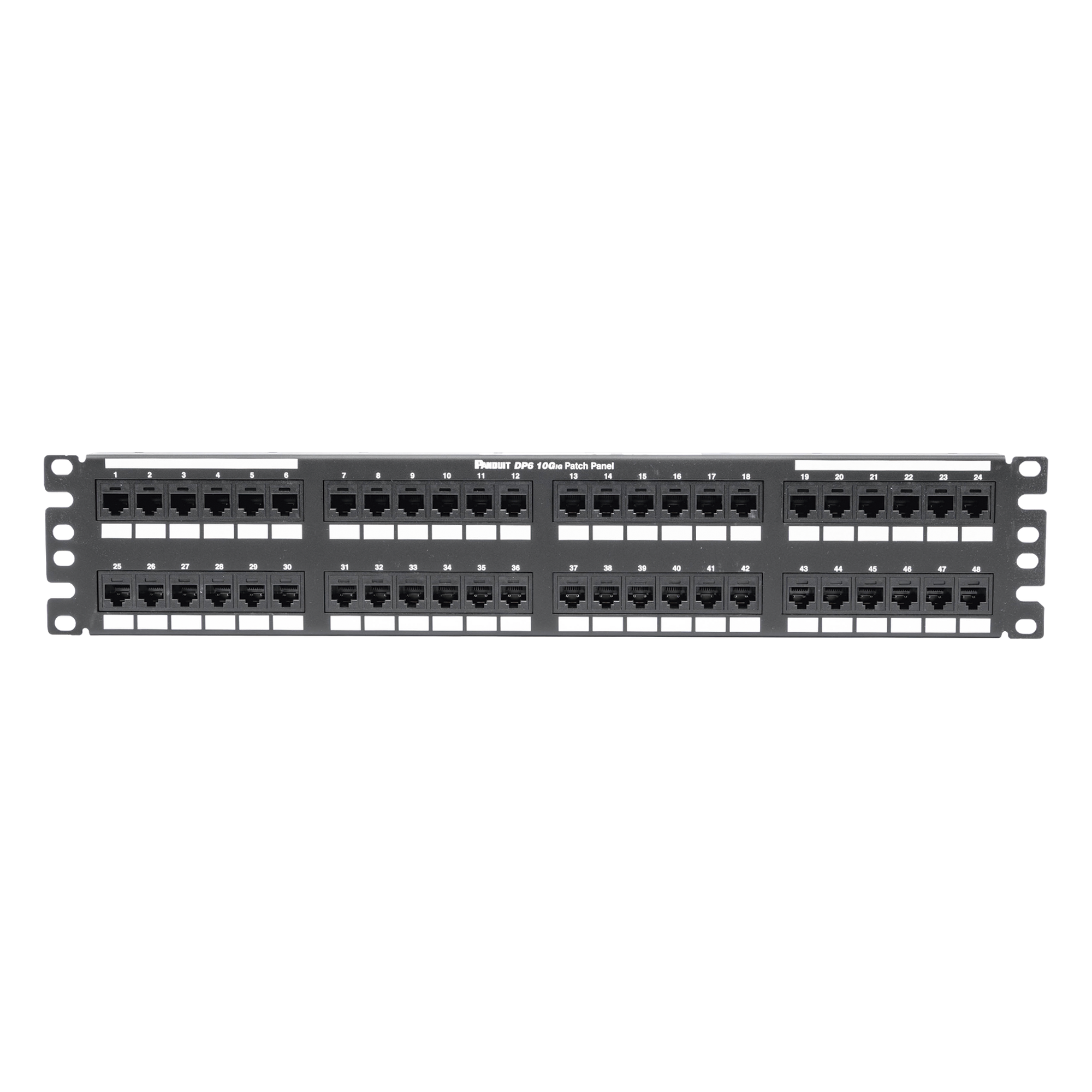 Panel de Parcheo de Impacto / Categoría 6A / 48 Puertos / 2UR / 19" / PoE++ 100W — PANDUIT · SKU DP486X88TGY