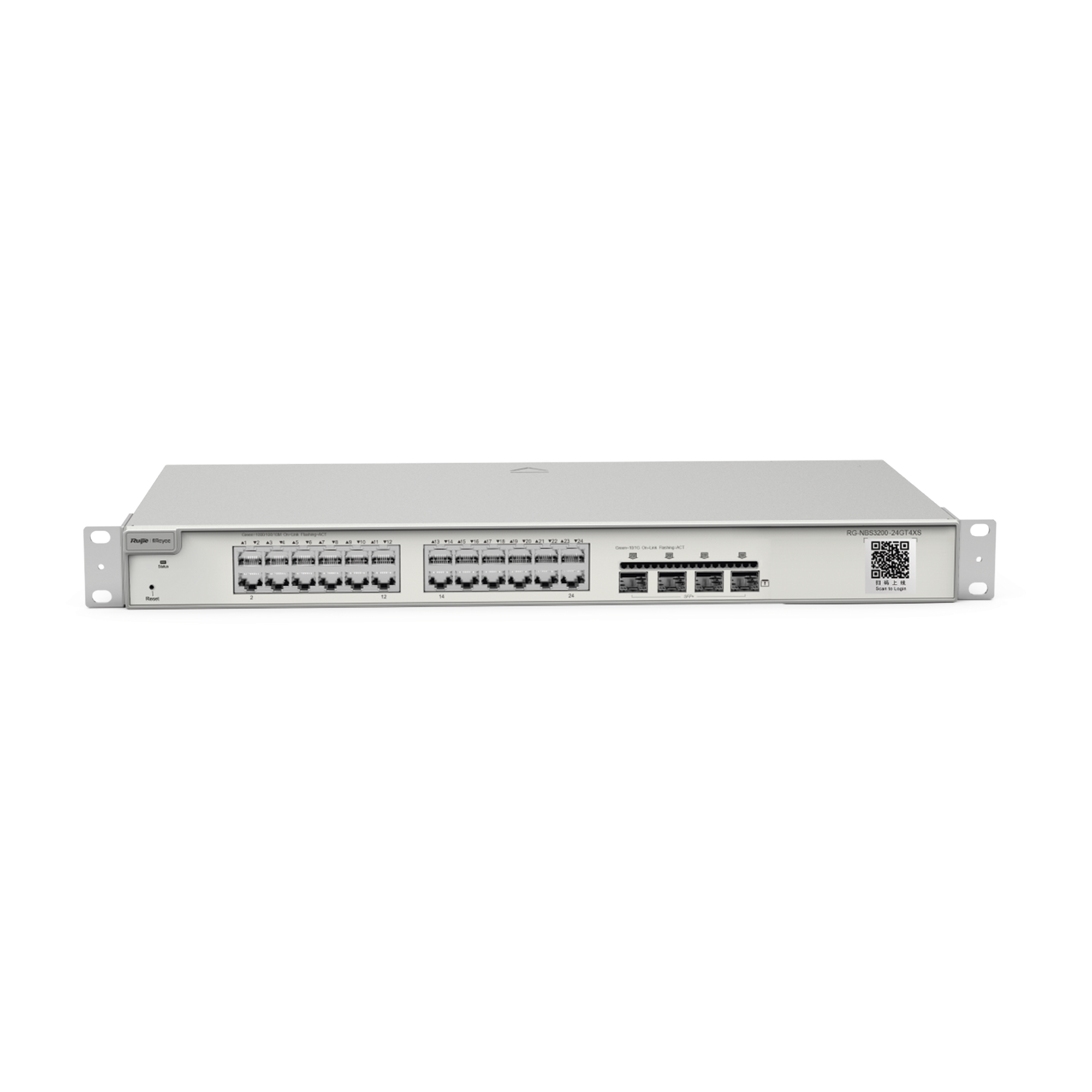Switch Administrable Capa 2 / 24 Puertos Gigabit / 4 SFP+ 10Gb / Conmutación 128 Gb/s / Sin Ventilador / Protección 6 kV