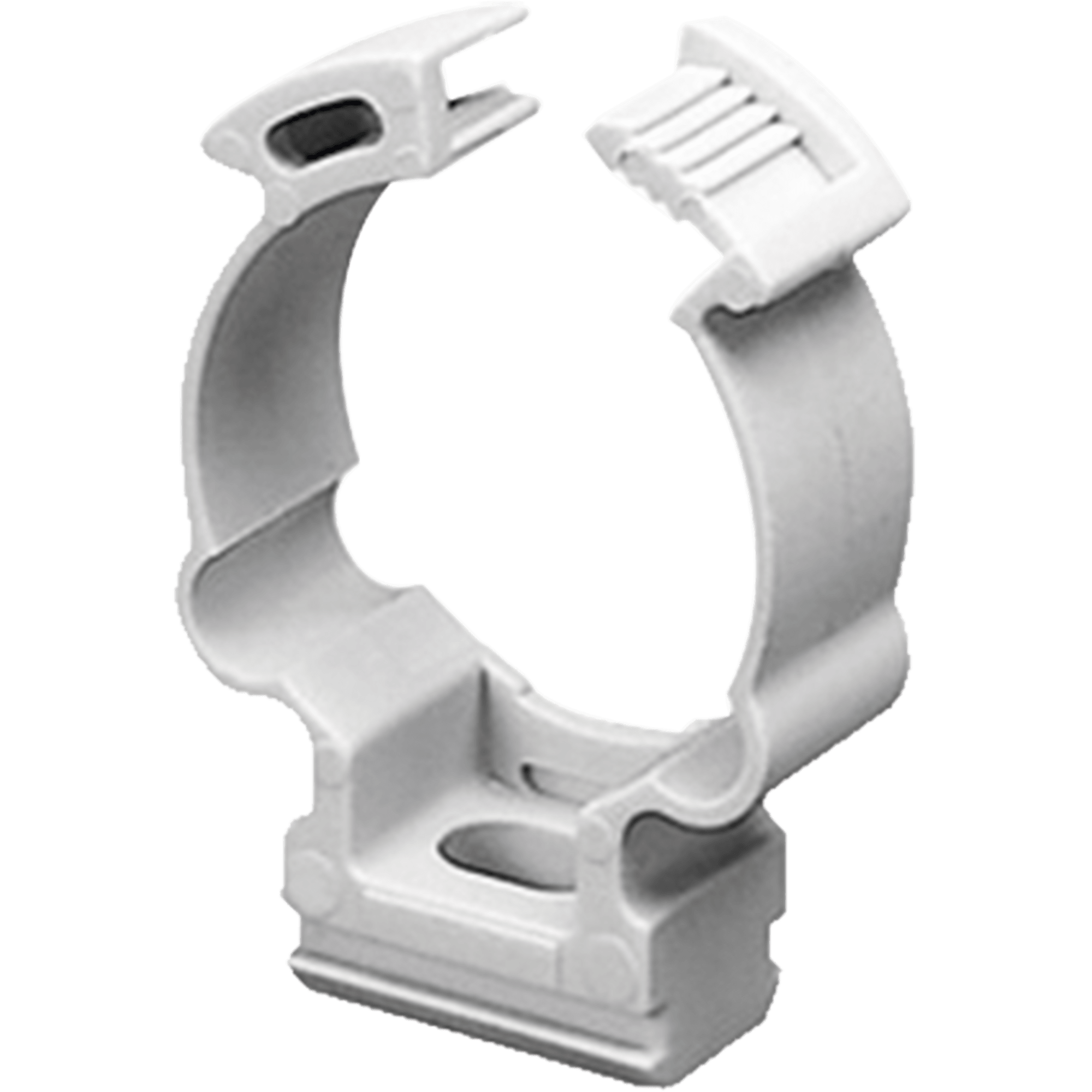 Soporte de collar (Abrazadera), PVC Auto-extinguible, cerrado para tubería de 50 mm