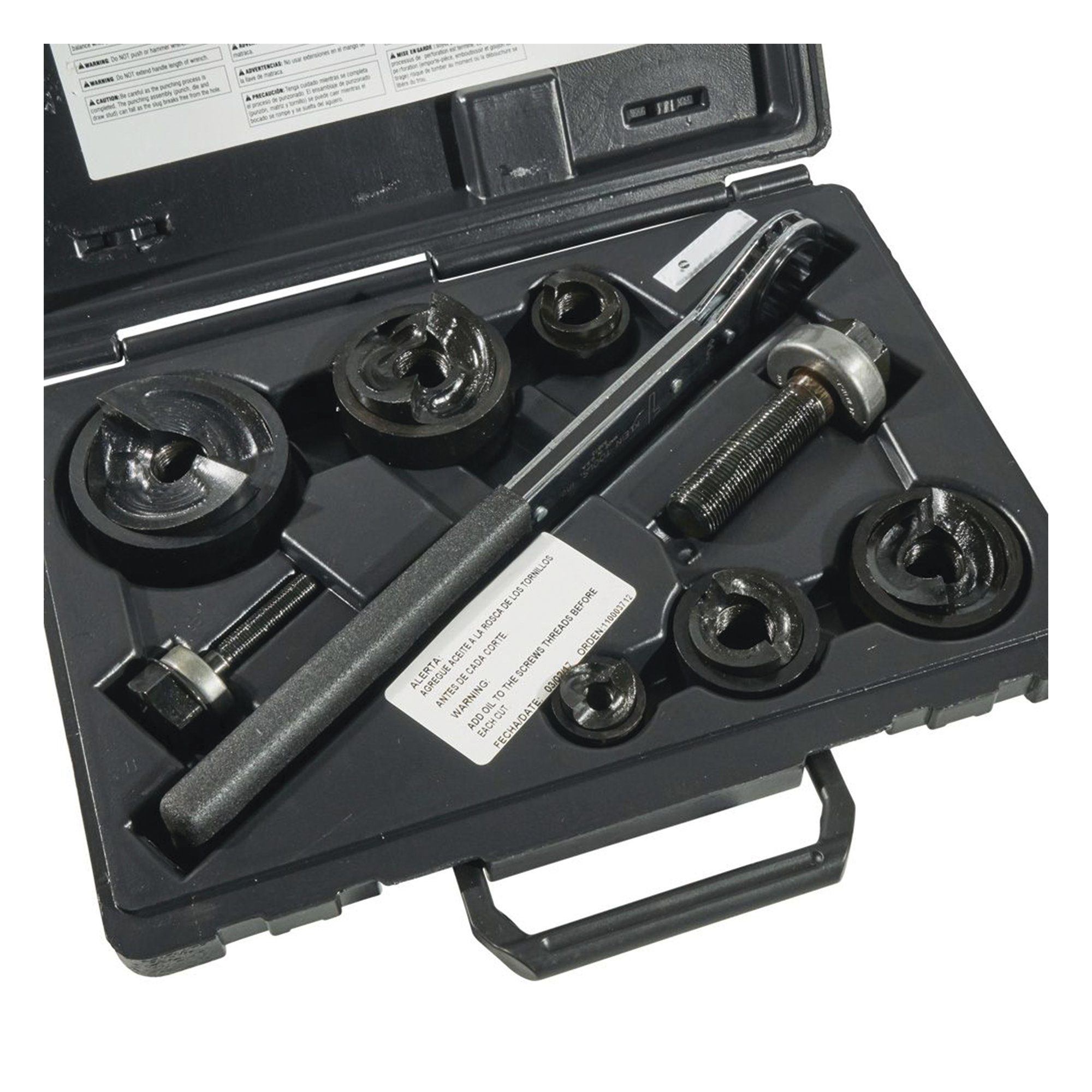 Juego de 6 Sacabocados de 1/2 a 2 Pulgadas (12.7 a 50.8 mm). con Estuche