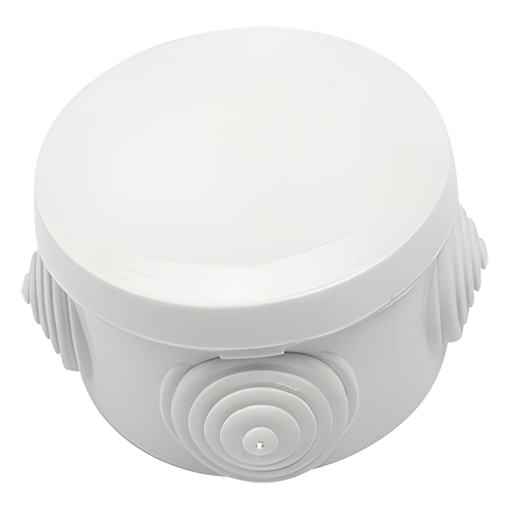 Caja de Derivación Circular / 4 Glándulas de Goma Ajustables / IP55 / -40 a 120°C / 70 mm Diámetro x 48 mm Alto — PRECISION · SKU PST-C70-ER