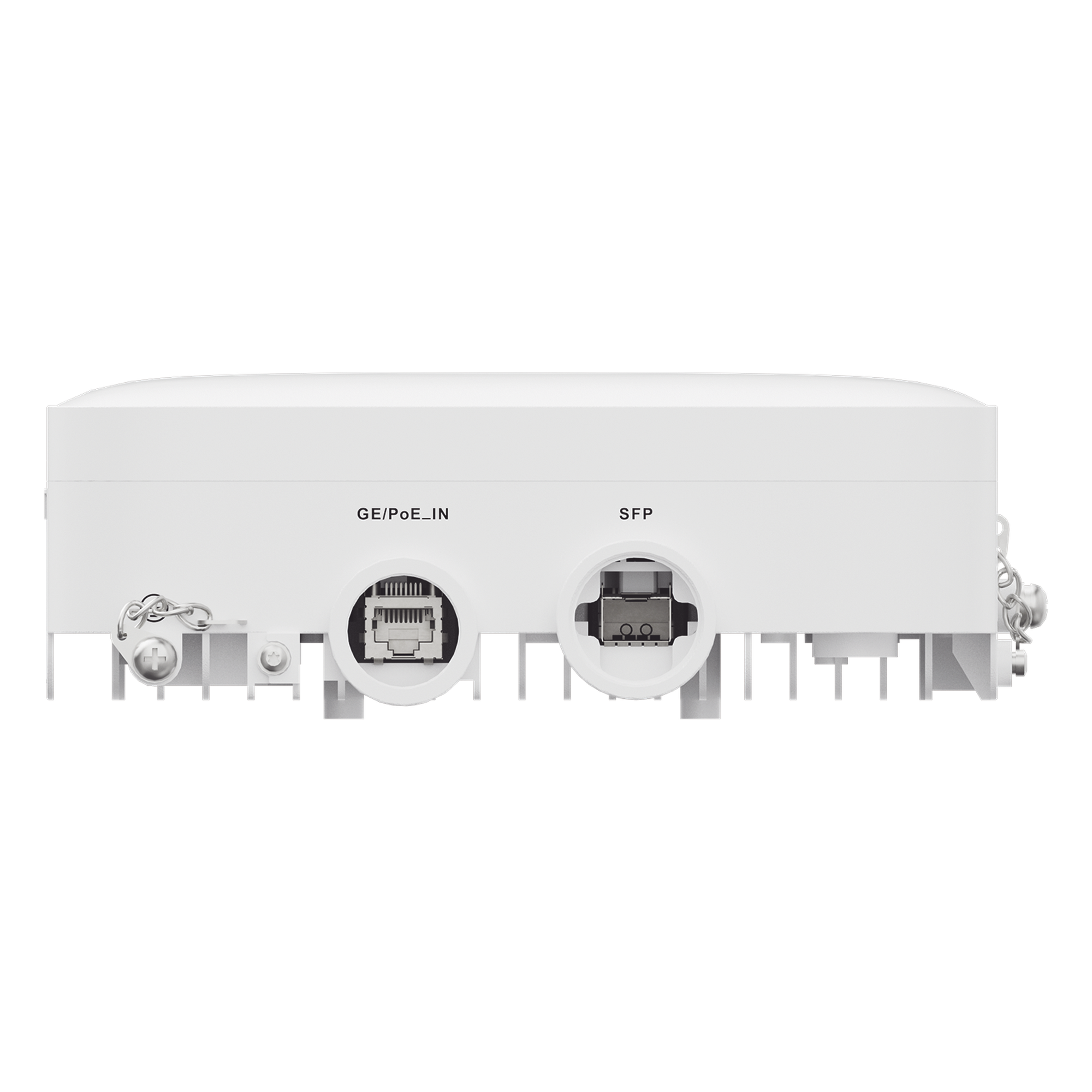 Punto de Acceso Exterior Wi-Fi 6 / 1.7 Gbps / MU-MIMO 2x2 / Antena Sectorial 65°(H) 54°(V) / PoE Gigabit + SFP Gigabit / BLE / IP68 / -40°C a +65°C / 1,024 Clientes