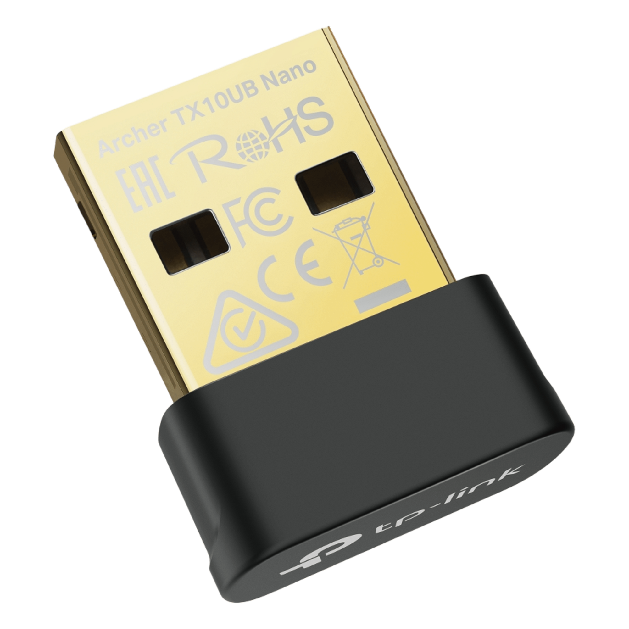 Adaptador USB Nano Wi-Fi 6 / Dual Band 900 Mbps / Bluetooth 5.3 BLE / WPA3 / 1024-QAM / OFDMA / MU-MIMO / 0.76 × 0.62 × 0.29 in — TP-LINK · SKU ARCHER-TX10UB-NANO