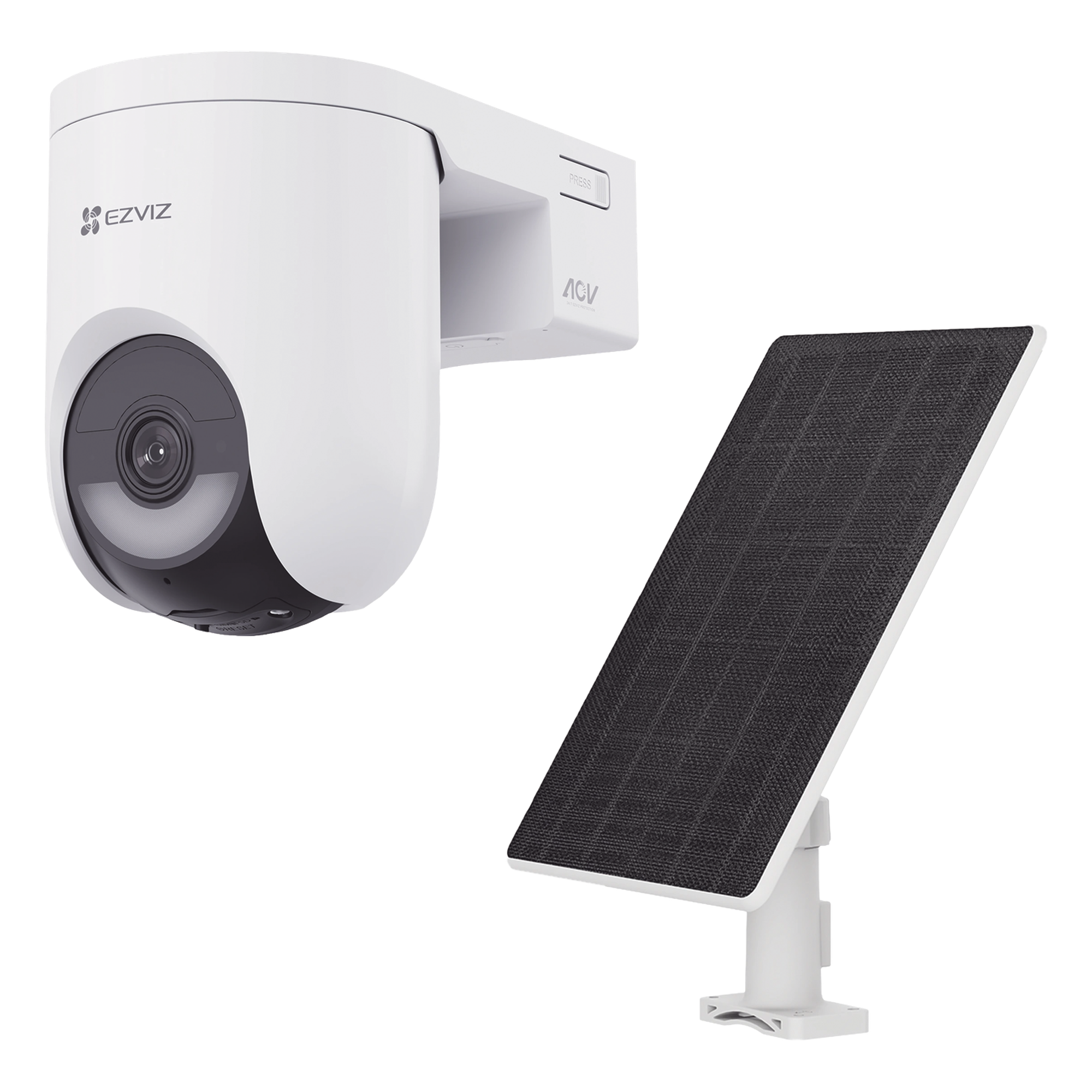 Kit Cámara PT 4G y Wi-Fi / 2K+ (4Megapixel)  / IA Detección Humano-Vehiculo / Color Nocturno / Batería 5200 mAh / IP65 / Incluye  Panel Solar 5W IP65