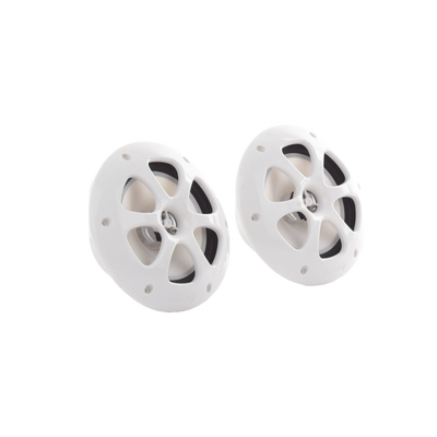 Par de altavoces fabricado en grado marinos en color blanco de 6.5"  de 100 W de entrada máxima