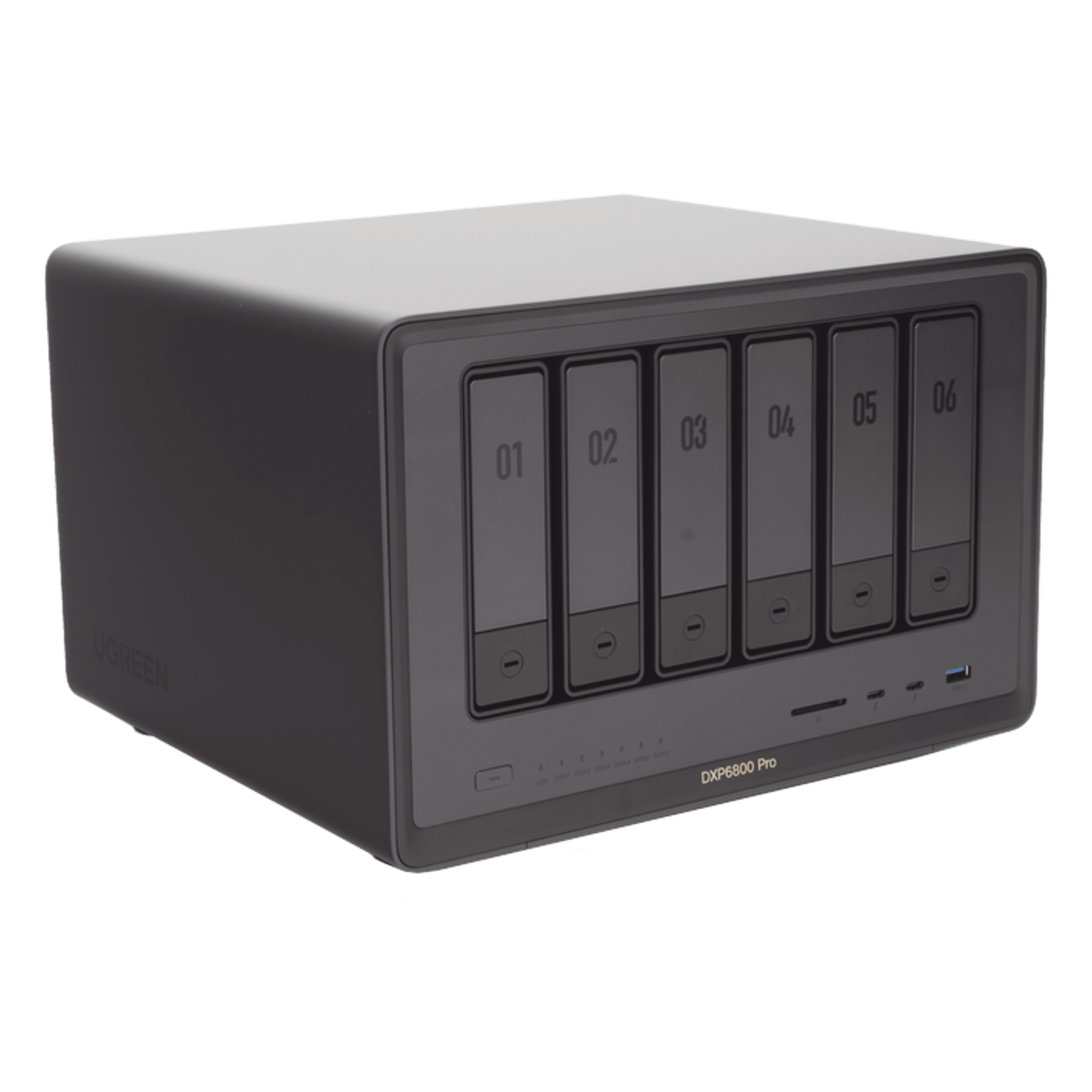 NAS / 6 Bahías + 2 NVMe / Intel i5 / Thunderbolt 4 / 10GbE / DDR5 64GB / HDMI