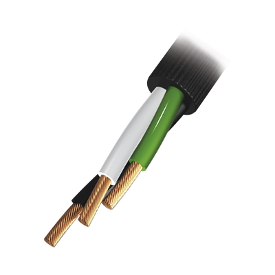 Cable Eléctrico de Uso Rudo 3 Hilos Calibre 12 AWG, Hasta 600 V. Rollo de 100 m. — INDIANA · SKU RQ38/100M
