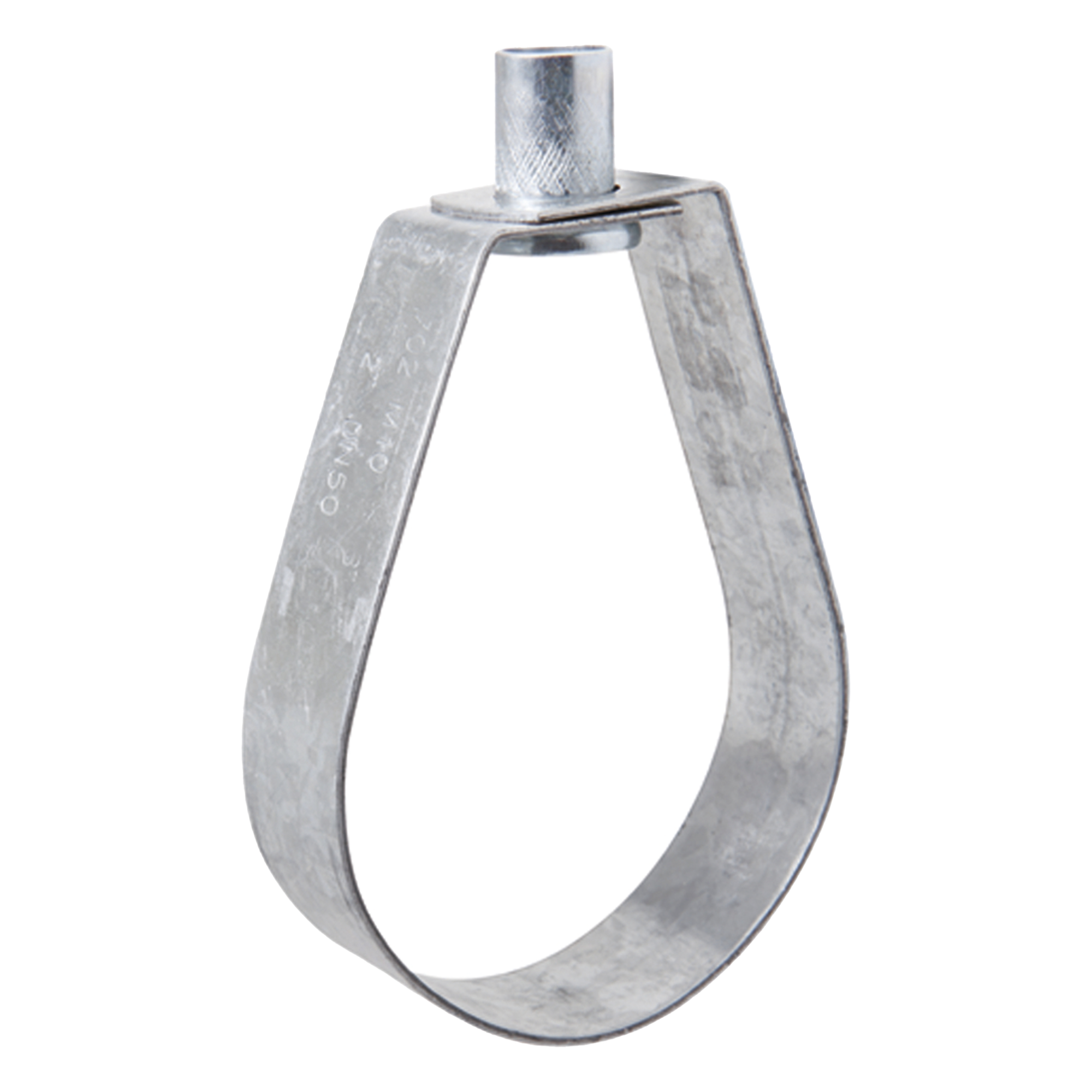 Abrazadera Tipo Pera / 1/2" (22 mm) / Carga 100 kg / Tuerca 3/8" / Monobloque Sin Tornillos / Cincado Electrolítico 5 micras — INDEX · SKU AB-PEP-012
