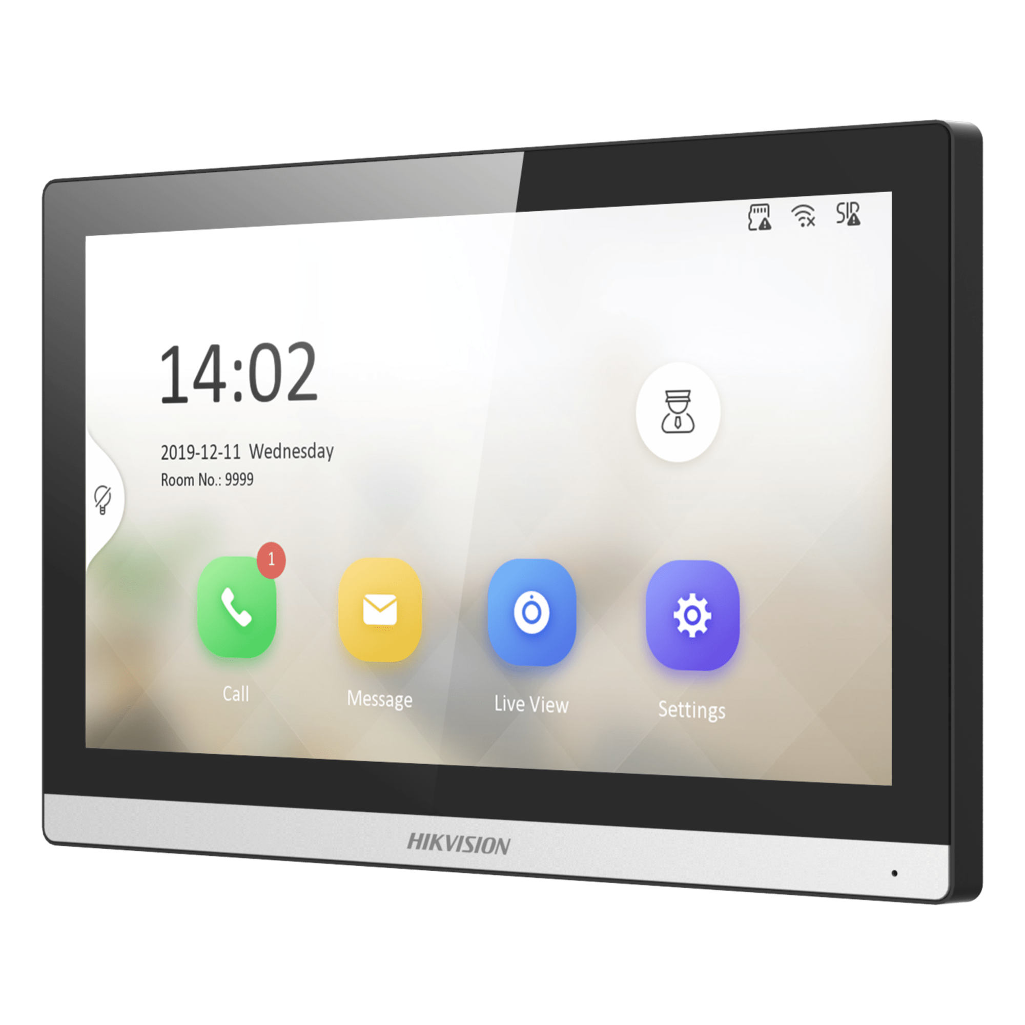 Monitor IP Táctil / 7 Pulgadas / Bisel Slim 50% / Wi-Fi 2.4 GHz / PoE 802.3af / Audio Bidireccional / Resolución 1024x600 — HIKVISION · SKU DS-KH6350-WTE1