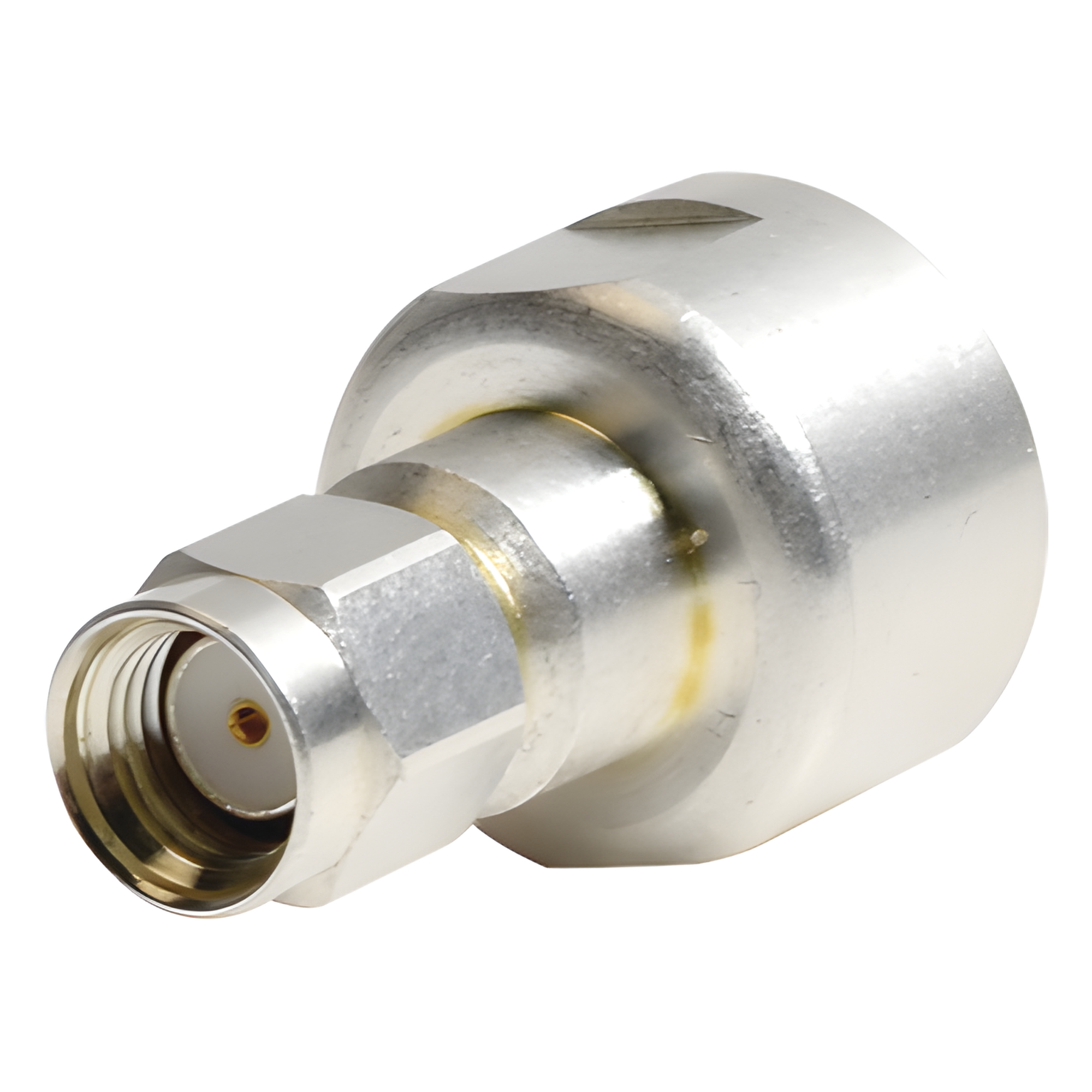 Adaptador RF Coaxial / Bronce Chapado en Plata / Contactos Centrales en Oro / Dieléctrico de Teflón / Configuración Flexible M-M, M-H, H-H — RF INDUSTRIES,LTD · SKU PT-4000-133