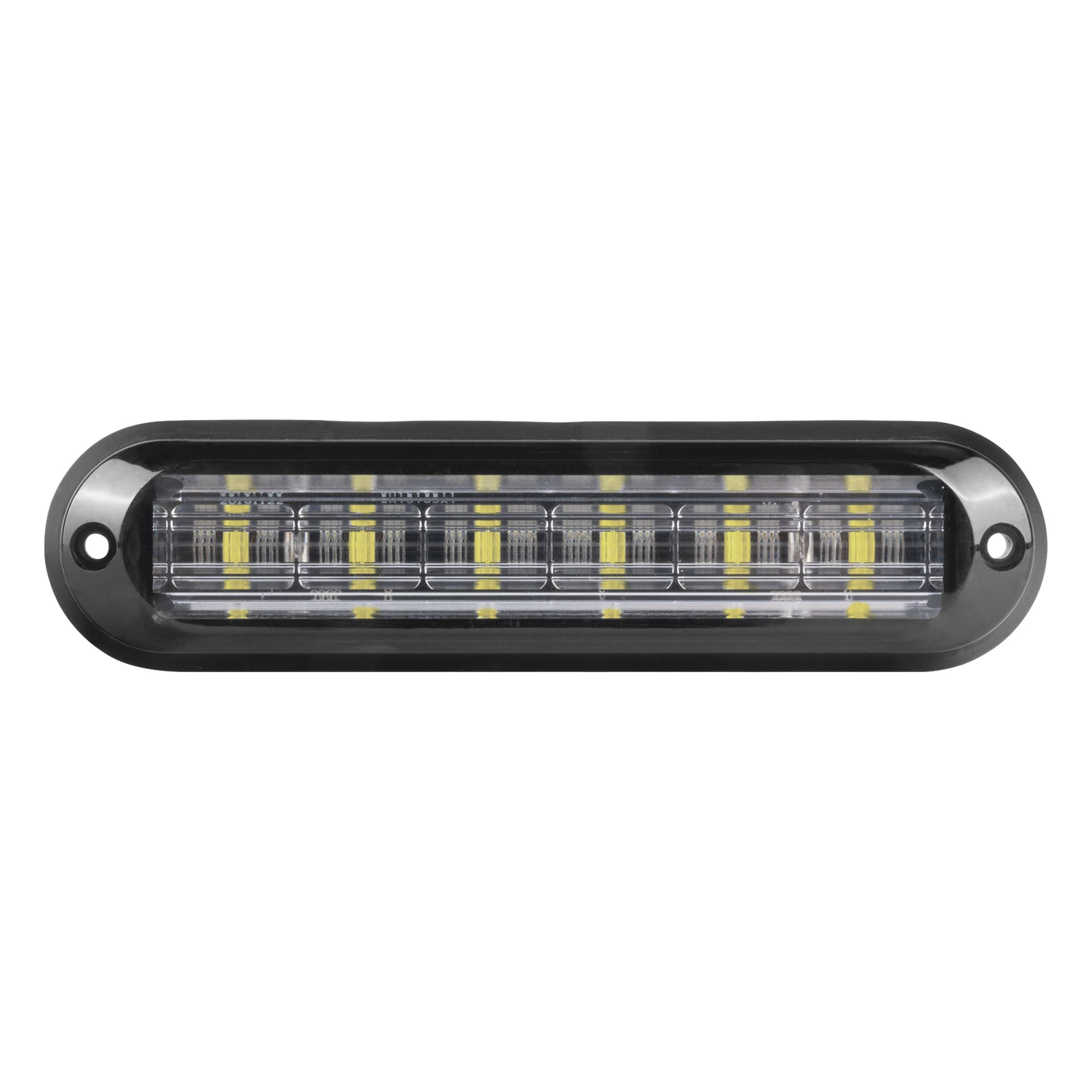 Luz Auxiliar LED / 6 LEDs Ultra Brillantes / IP67 / ECE R65 / SAE J595 Clase I / 142.6×36×14 mm (5.61×1.42×0.55 in) — EPCOM INDUSTRIAL SIGNALING · SKU XLT1835RW