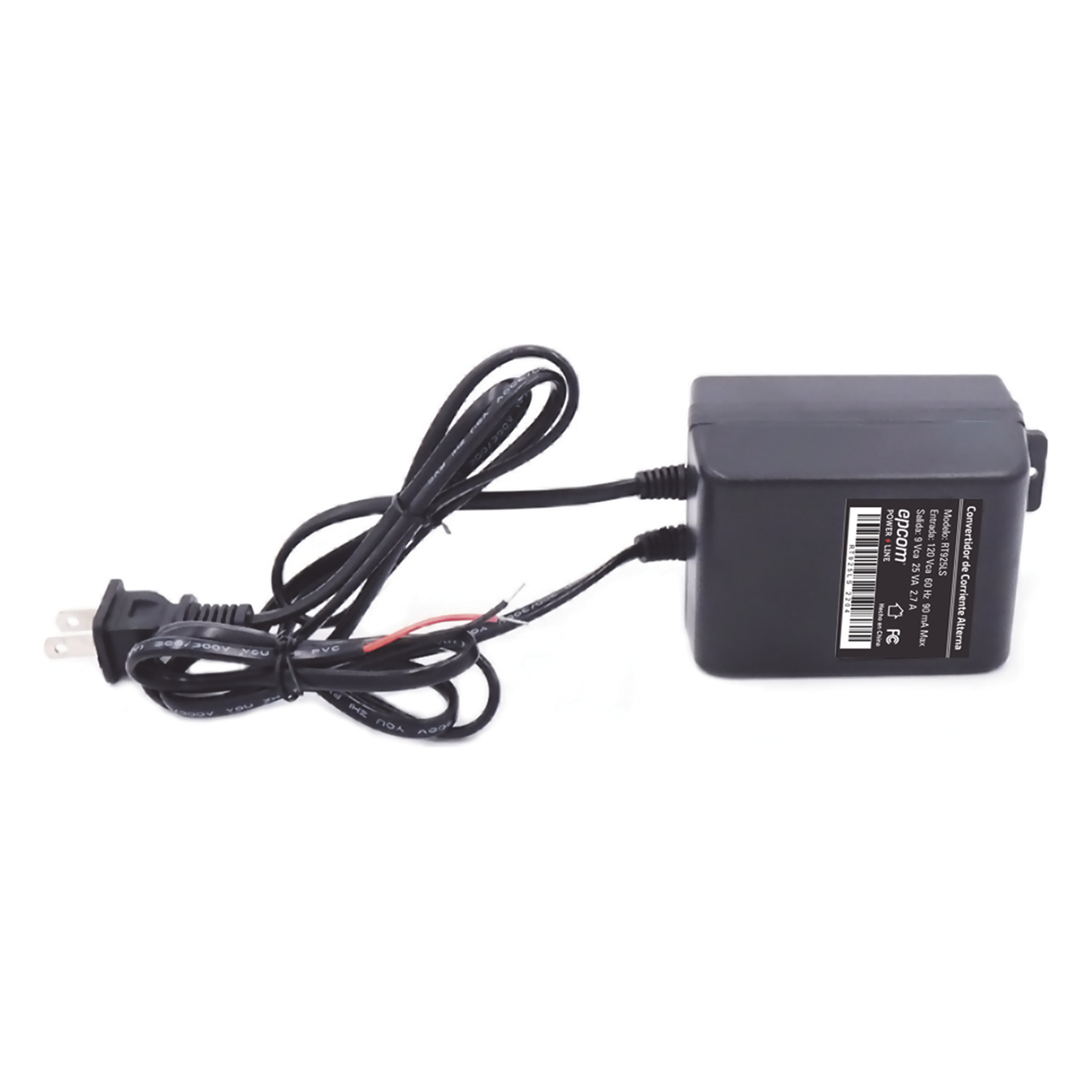 Transformador de Alimentación / 9 Vca / 25 VA / Entrada 120 Vca / Protección contra Sobretensiones / -10°C a +45°C