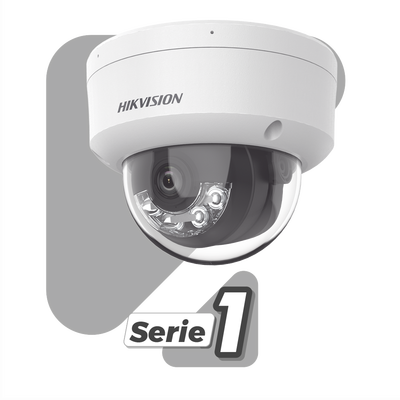 [Dual Light] Domo IP 8 Megapixel (4K) / Lente 2.8 mm / 30 mts IR + 30 mts Luz Blanca / Micrófono Integrado / IK08 / ACUSENSE Lite / Exterior IP67 / H.265 / PoE / ONVIF 