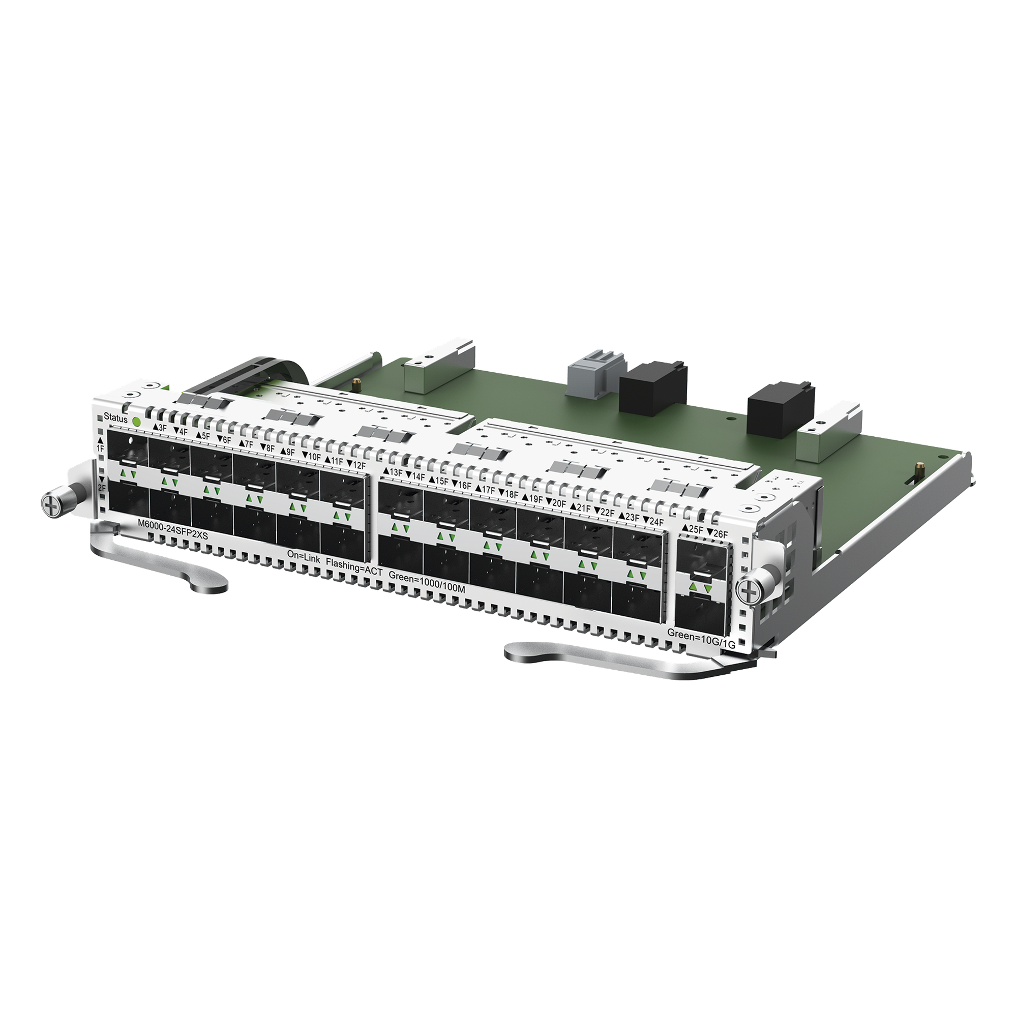 Tarjeta switch / 24 puertos SFP / 2 puertos SFP+ 10G / Para chasis RG-NBS6002 — RUIJIE · SKU M6000-24SFP2XS