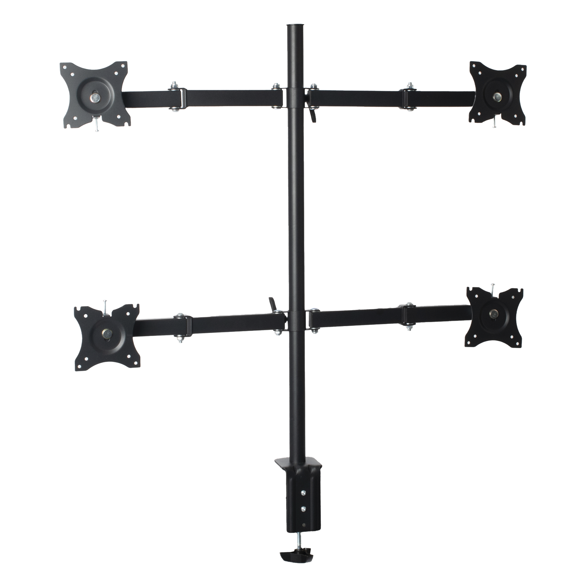 Soporte de Escritorio Articulado / 4 Monitores 13 a 27" / Carga 15 kg (33 lbs) por Pantalla / VESA 75x75 y 100x100 / Acero / Giro ±30° — EPCOM · SKU EPS710ED4