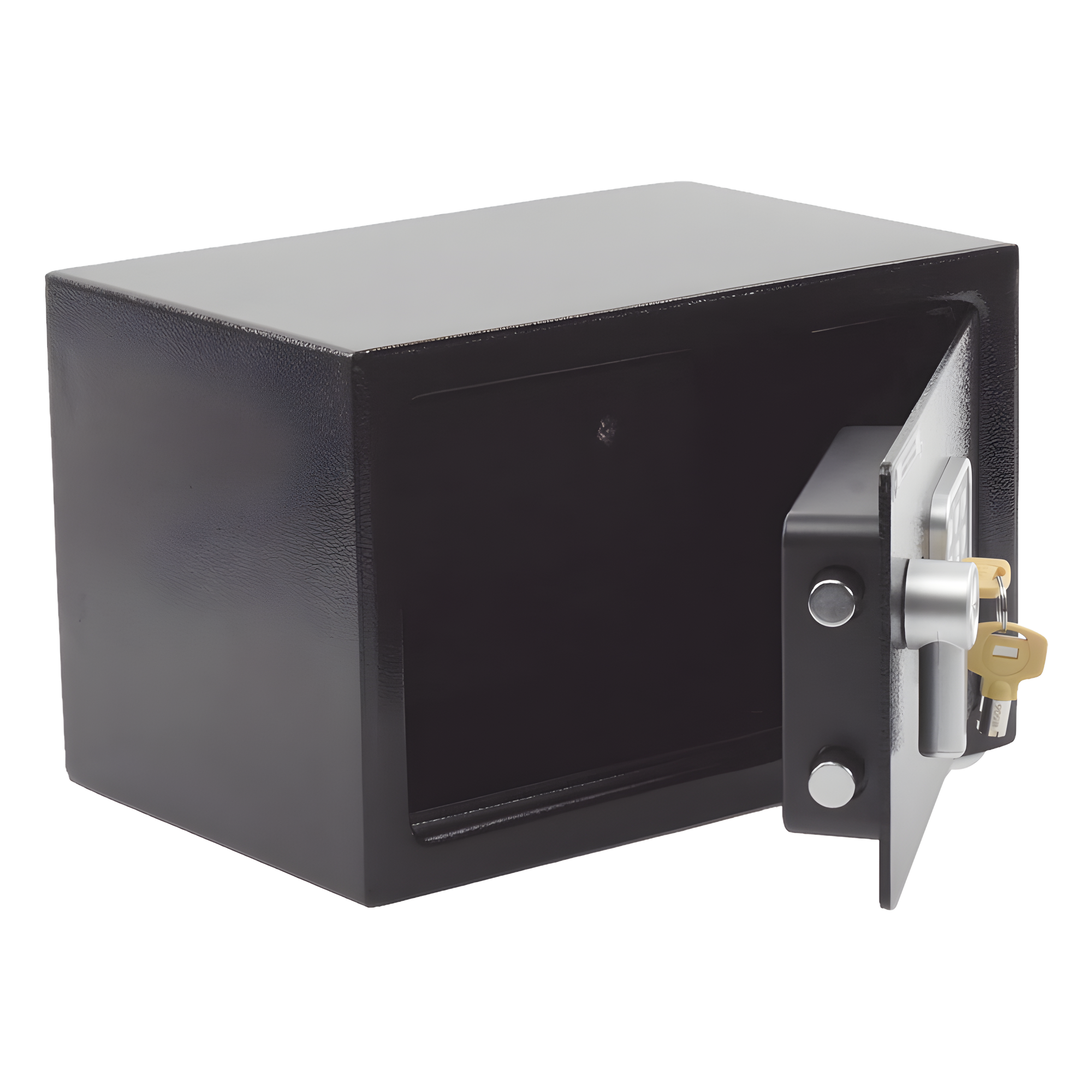 Caja Fuerte Electrónica Compacta / Teclado 3-8 Dígitos / Cerrojos 17 mm / Acero Calibre #9 y #16 / Bloqueo por Intentos Fallidos — ASSA ABLOY · SKU 84835