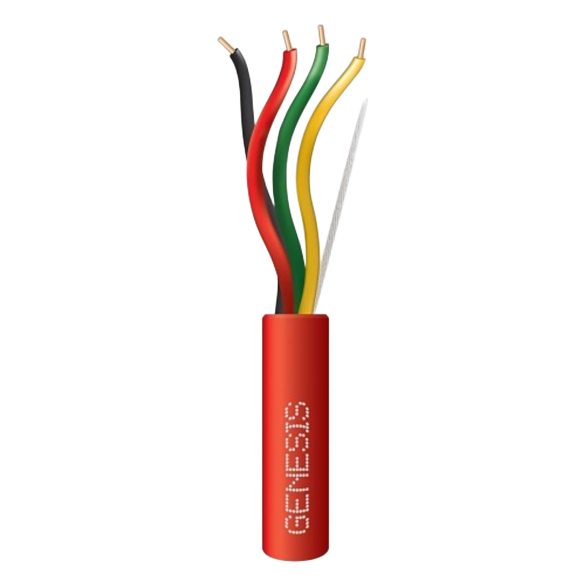 Cable para Sistemas Contra Incendio / 4x18 AWG / 305 m (1000 ft) / Riser / FPLR-CL3R / Resistente al Fuego / Rojo — GENESIS · SKU 4307-1104/1000