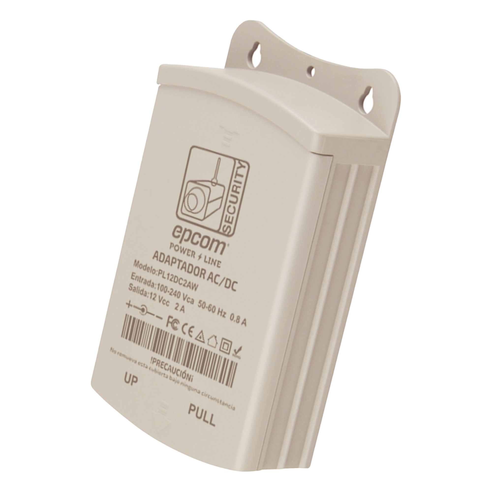Fuente de Poder para Exterior / 12 Vcc / 2 A / 1 Salida / Entrada 100-240 VCA / 5.1 x 3.4 x 1.7 pulgadas — EPCOM POWERLINE · SKU PL12DC2AW