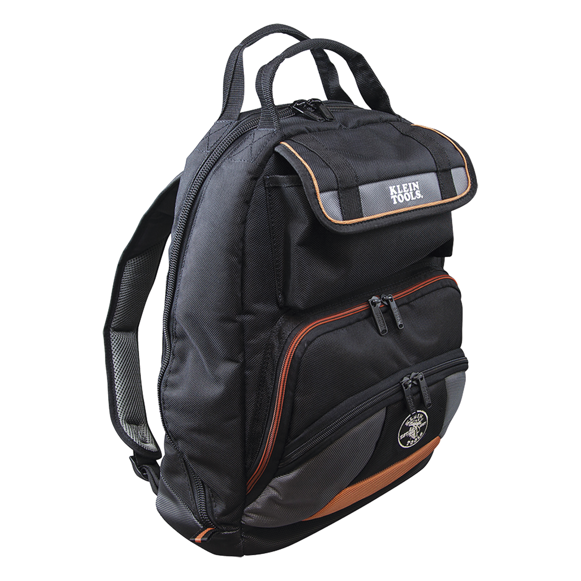 Mochila para Herramientas / 35 Bolsillos / Tela Balística 1680D / Interior Naranja / Base Resistente Texturizada — KLEIN TOOLS · SKU 55475