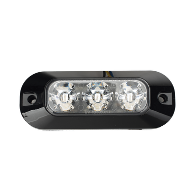 Luz Auxiliar LED / 3 LEDs Alta Intensidad / 21 Patrones Programables / IP67 / 12-24 VCC / Azul