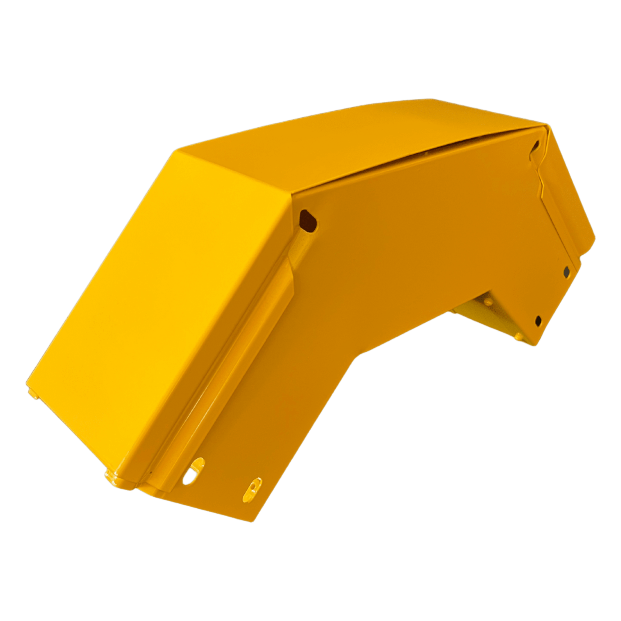 Curva Vertical Exterior / 90° / Aluminio 4" x 4" / Radio 8" / Epóxico Amarillo / IP para Exteriores — CHAROFIL · SKU CHFBVE904X4R8EPK